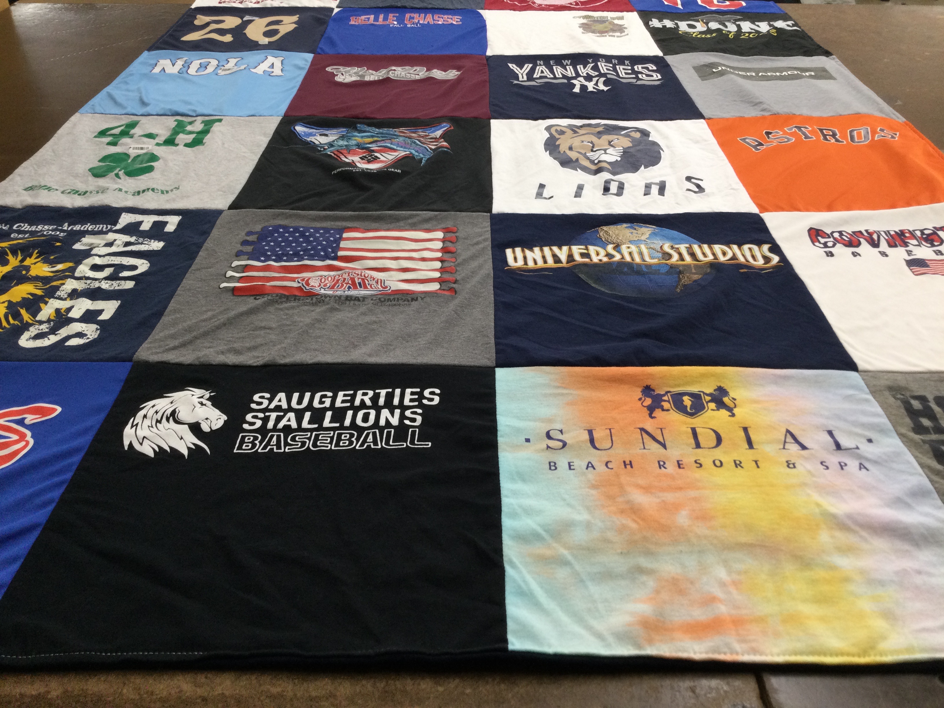T-shirt quilt featuring saugerties stallions baseball by Courtney from LA
