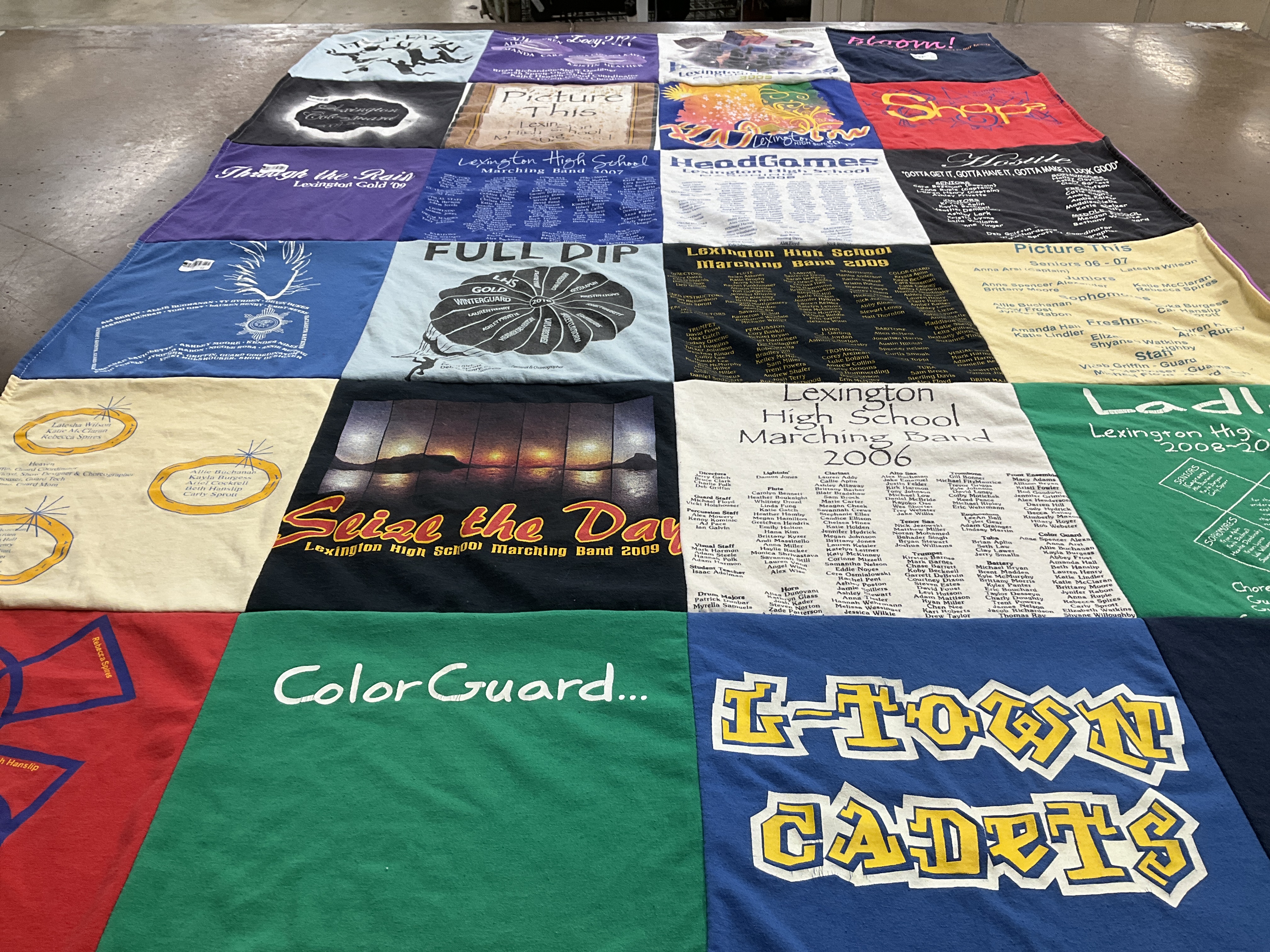 T-shirt quilt featuring lexington high school marching band by Aaron from SC