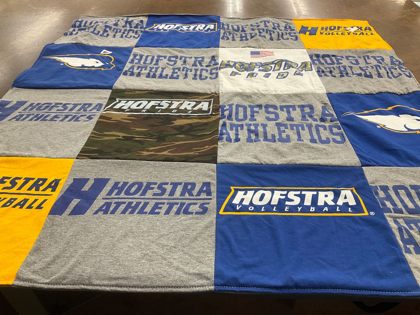 T-shirt quilt featuring hofstra volleyball by Alexa from NY