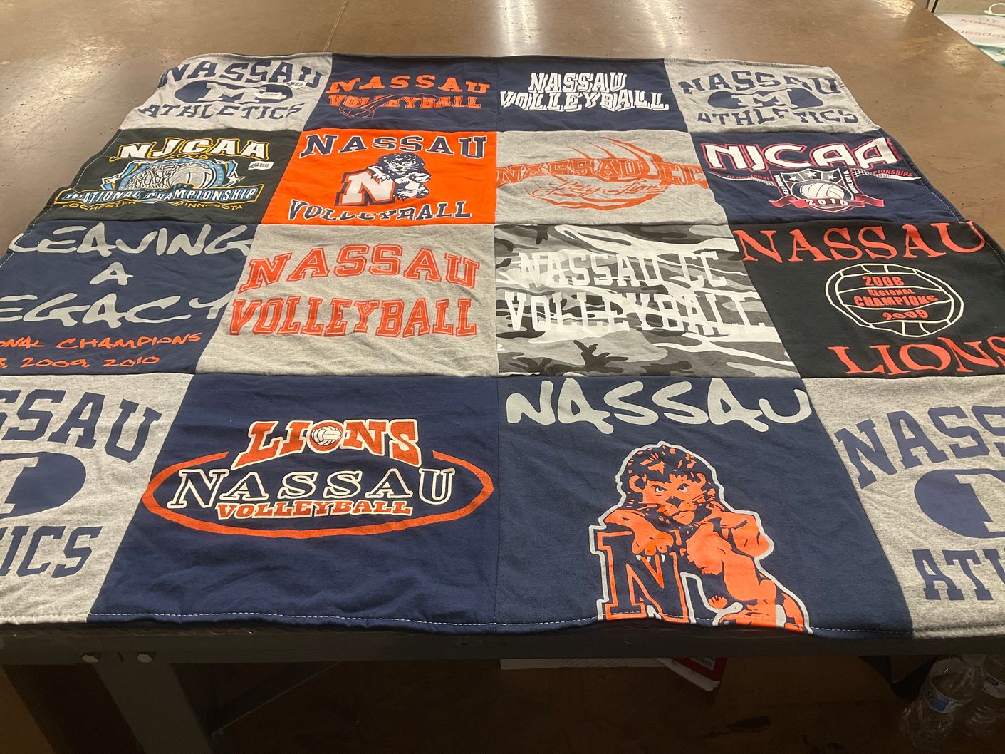 T-shirt quilt featuring nassau lions volleyball by Alexa from NY