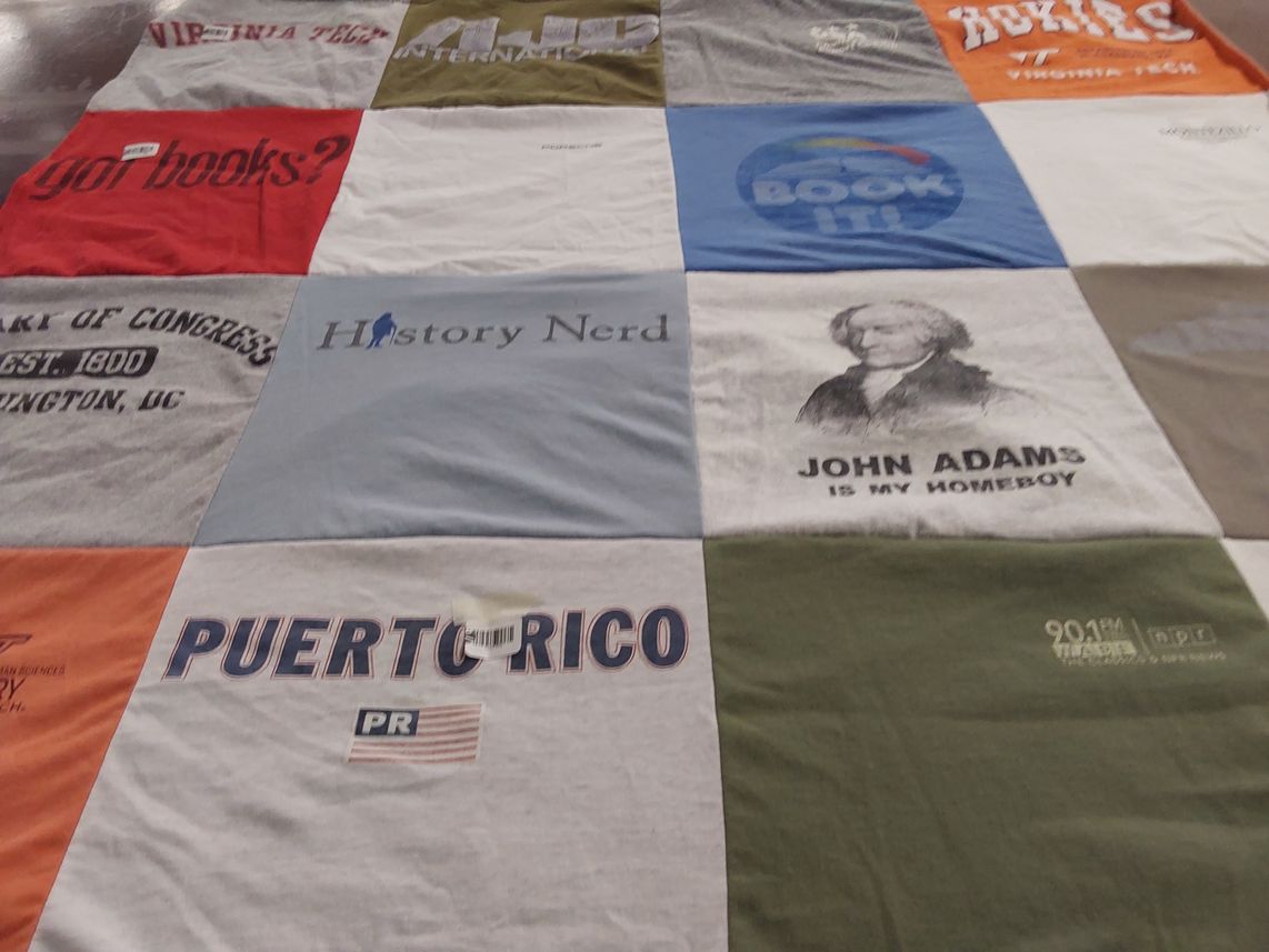 T-shirt quilt from virginia tech by Thierry from NC