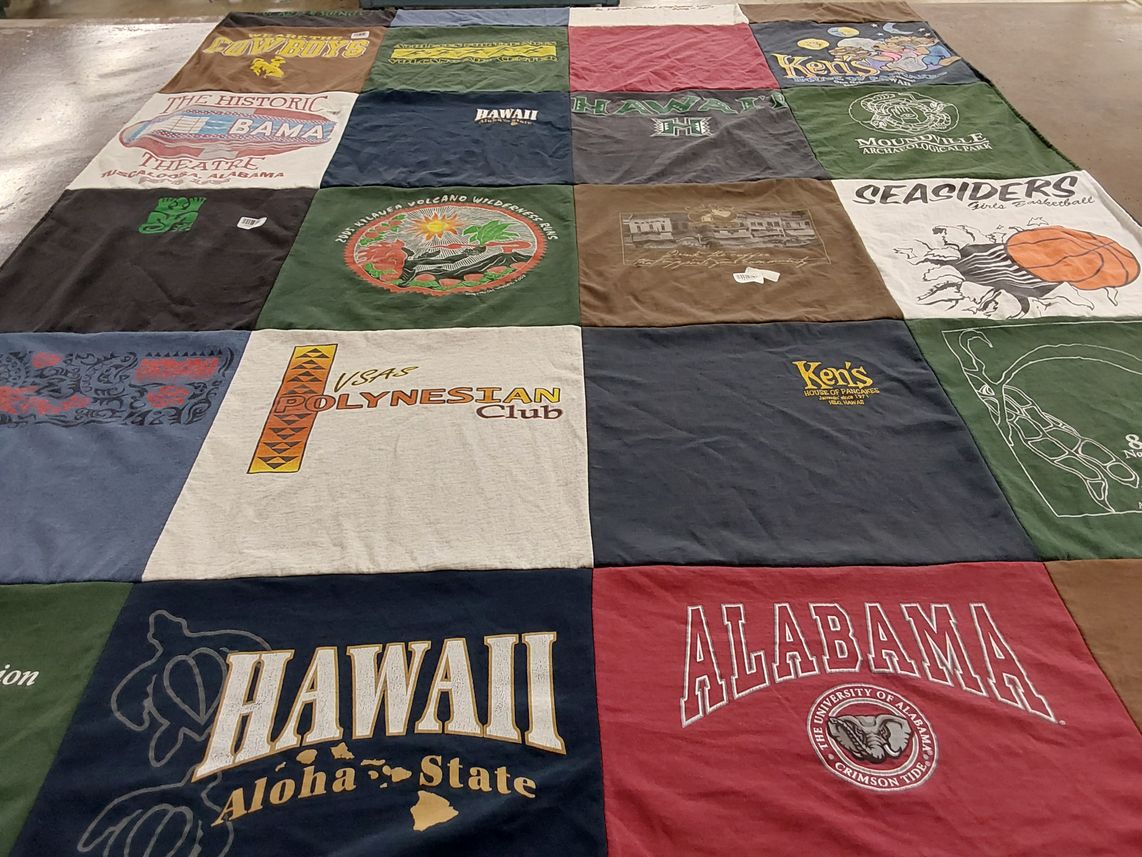 T-shirt quilt featuring crimson tide by Tina from NC