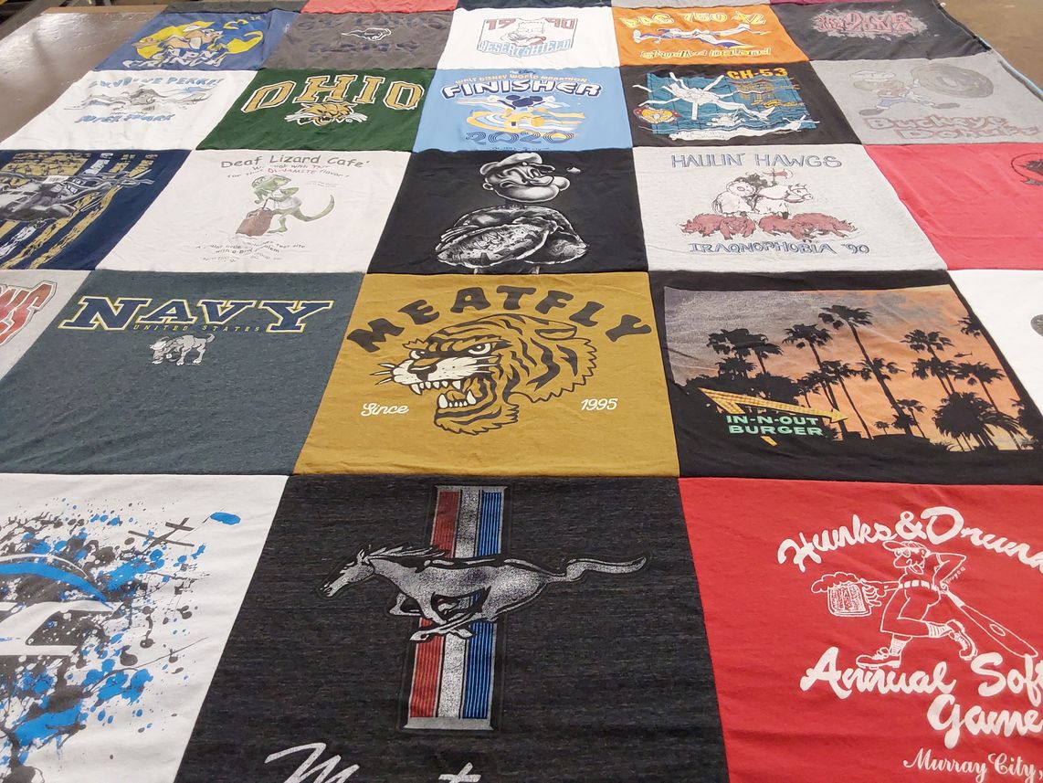 T-shirt quilt from ohio university by Ken from NC