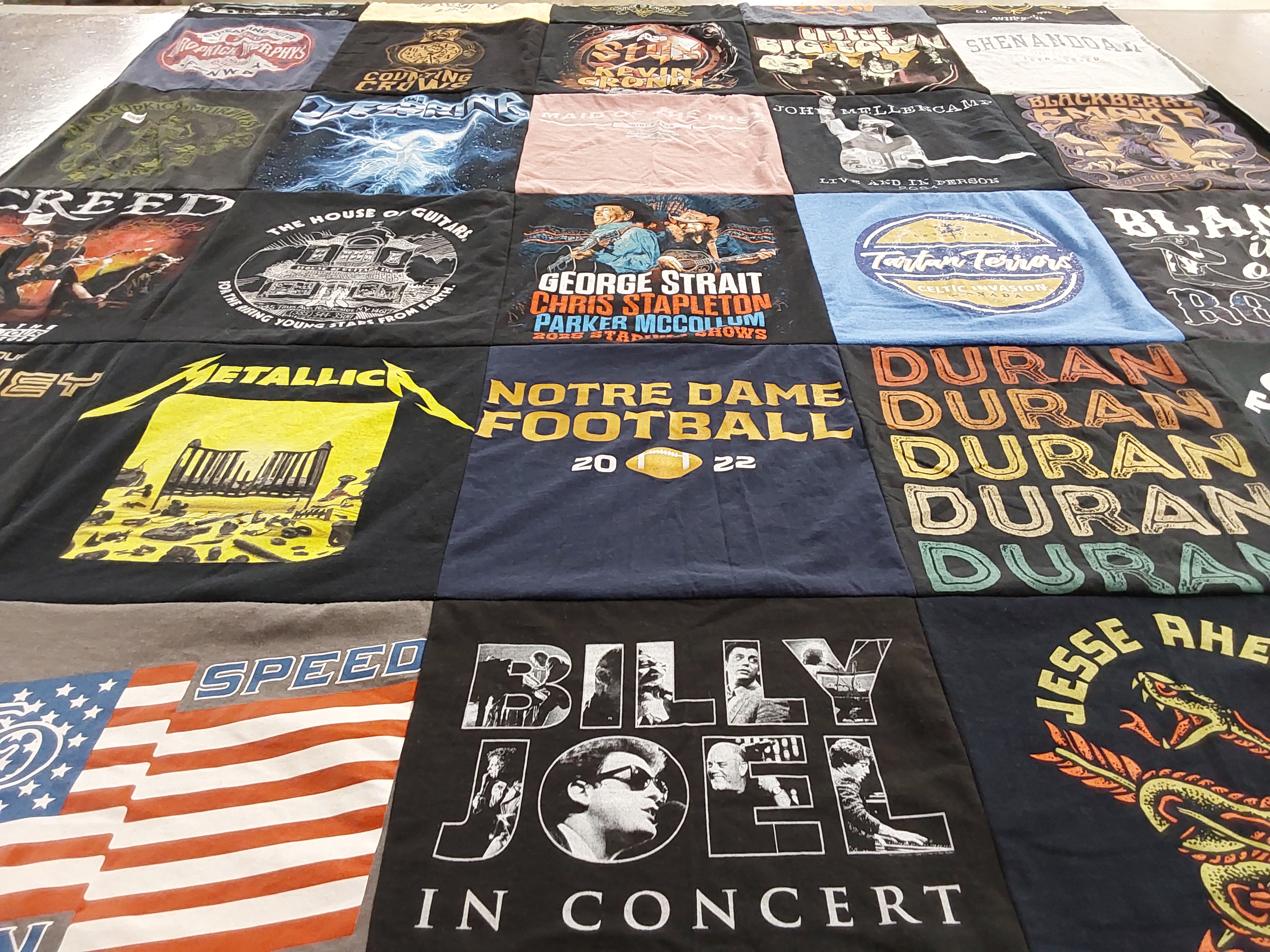 T-shirt quilt featuring notre dame football by Jason from NY