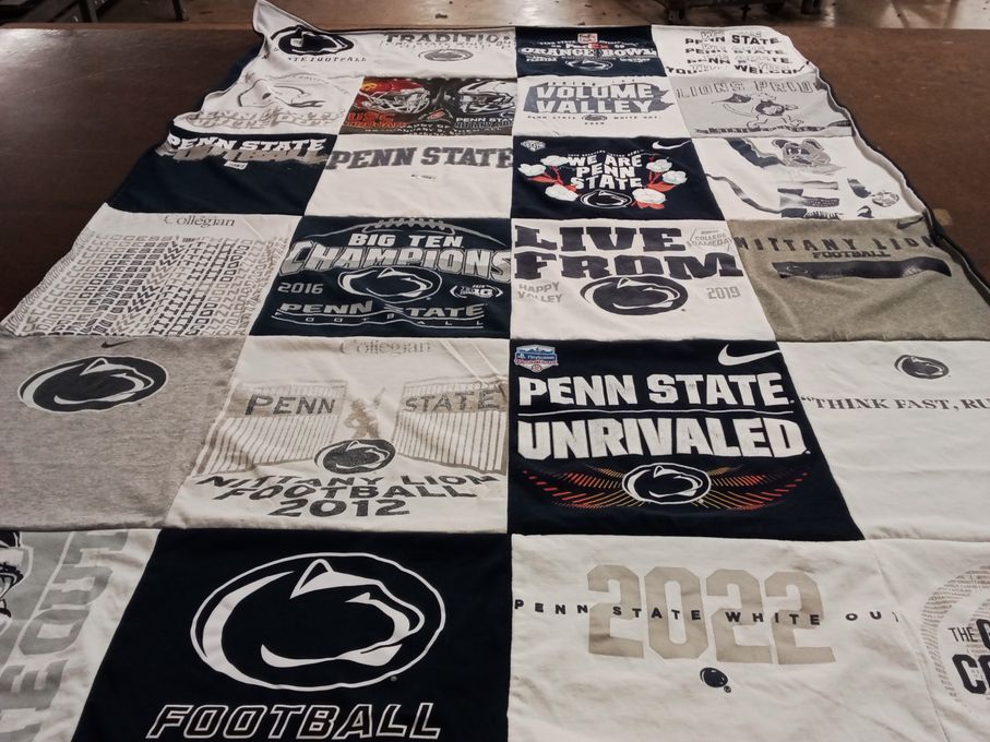 T-shirt quilt featuring penn state football by Tracy from SC