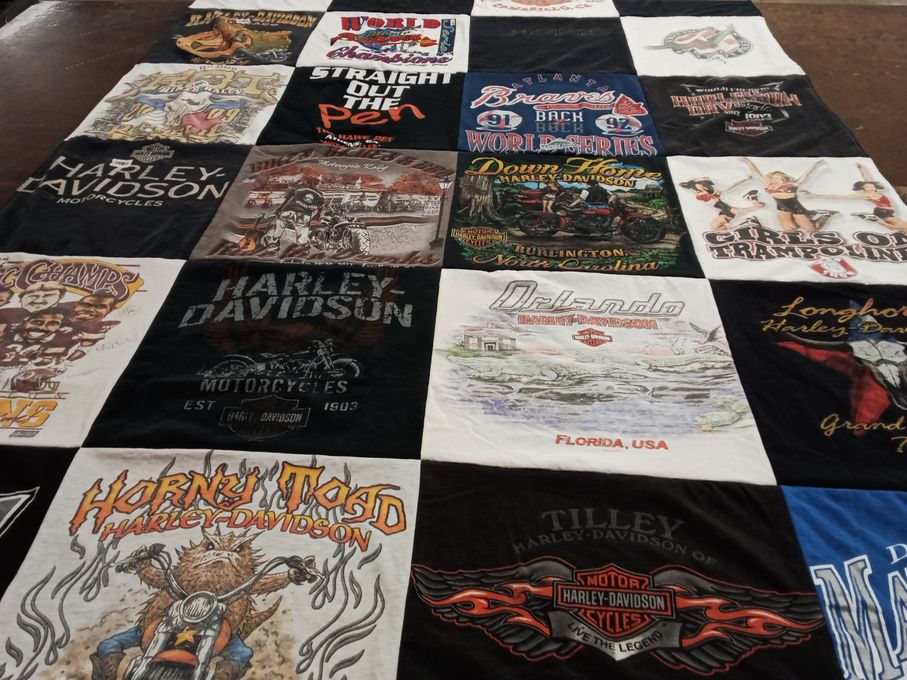 T-shirt quilt featuring braves by Marshall from GA