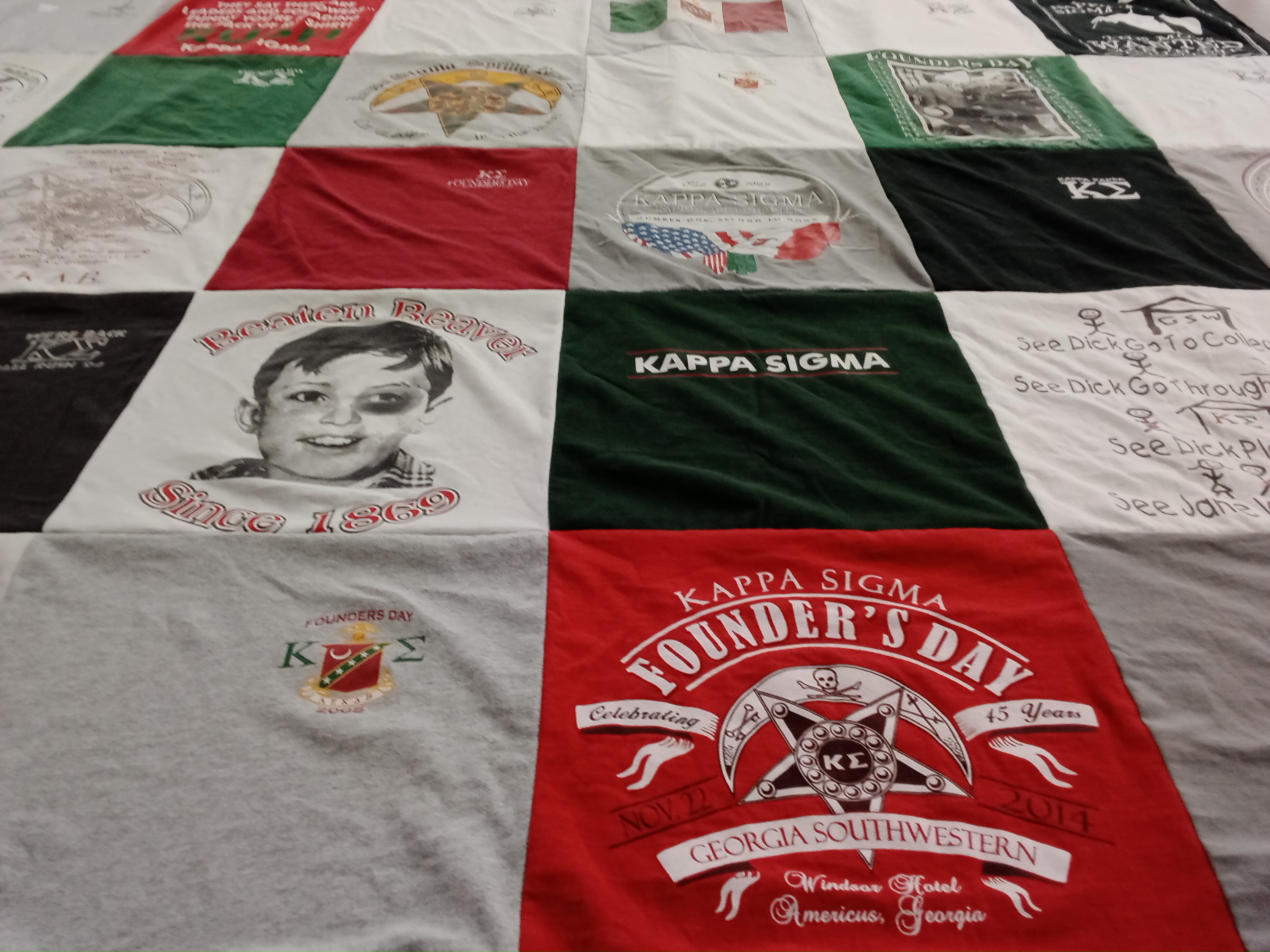 T-shirt quilt from georgia southwestern university by Rachael from GA
