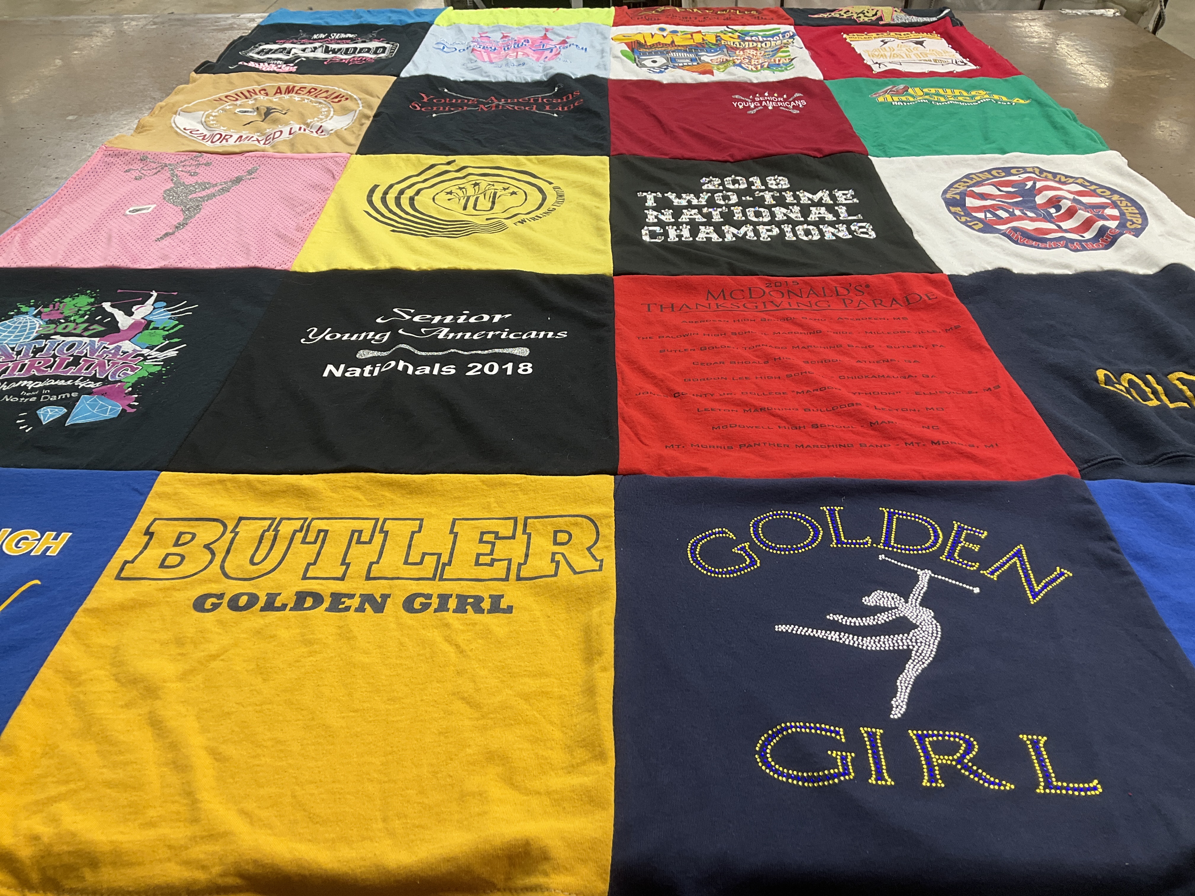 T-shirt quilt from butler university by Jill from NC