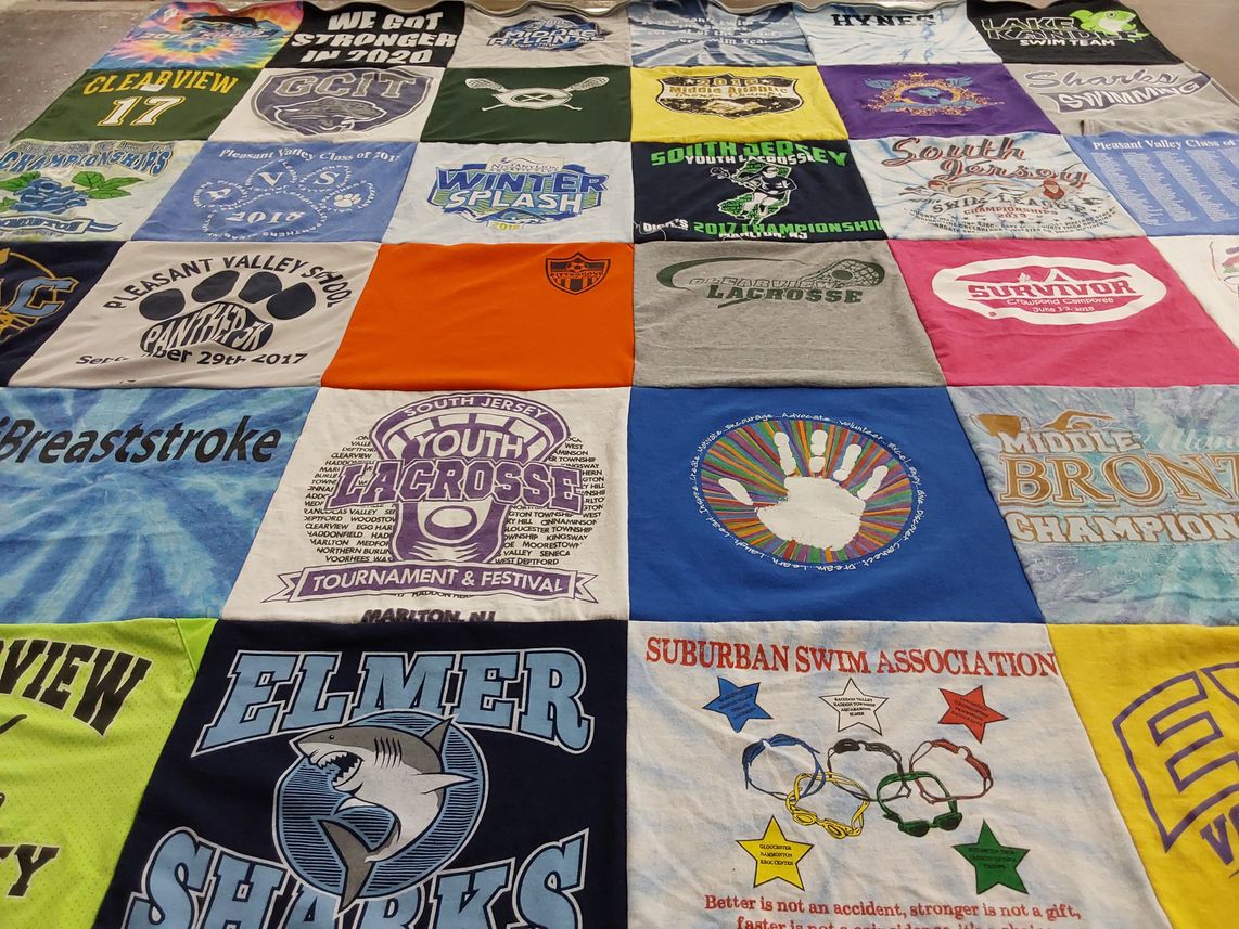 T-shirt quilt featuring south jersey lacrosse by Lori from NJ
