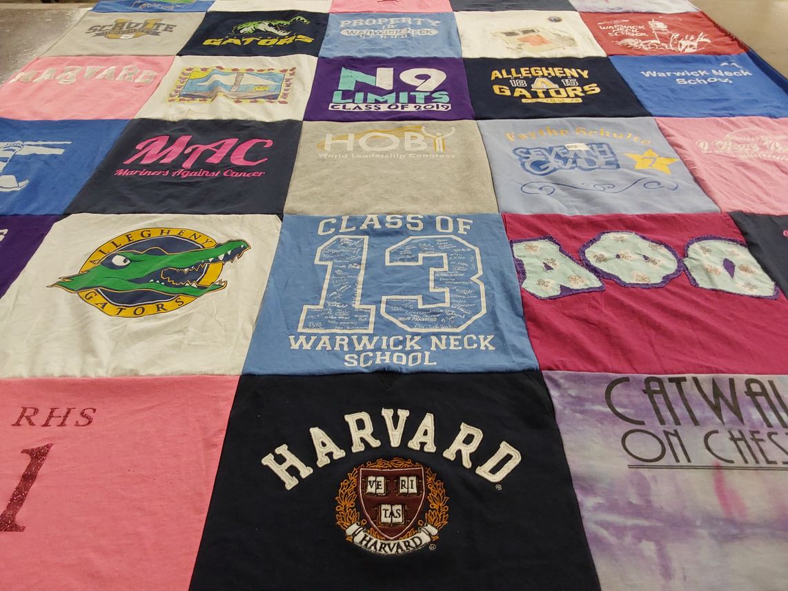 T-shirt quilt featuring allegheny gators by Faythe from MI