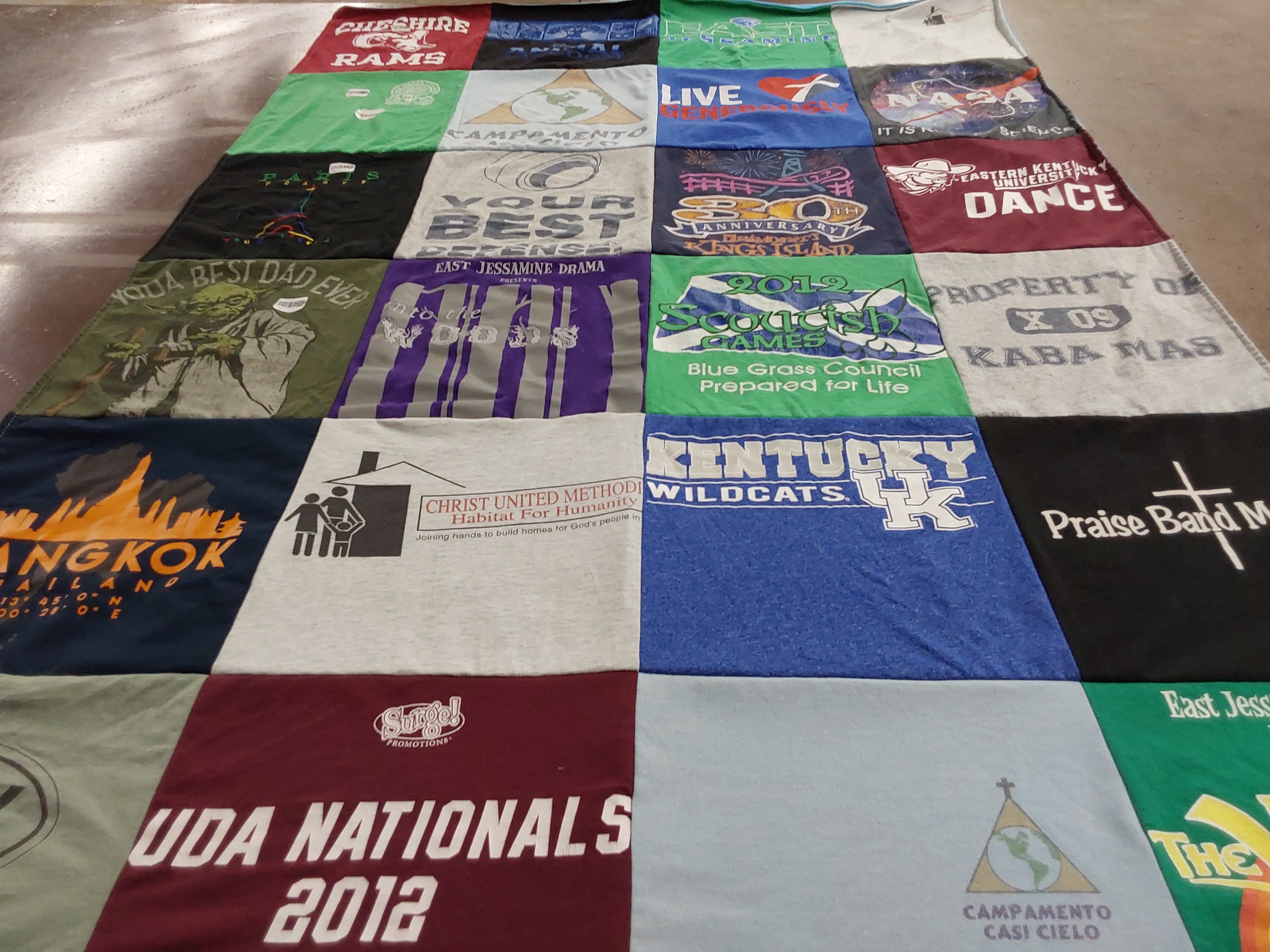 T-shirt quilt featuring kentucky wildcats by Alison from KY