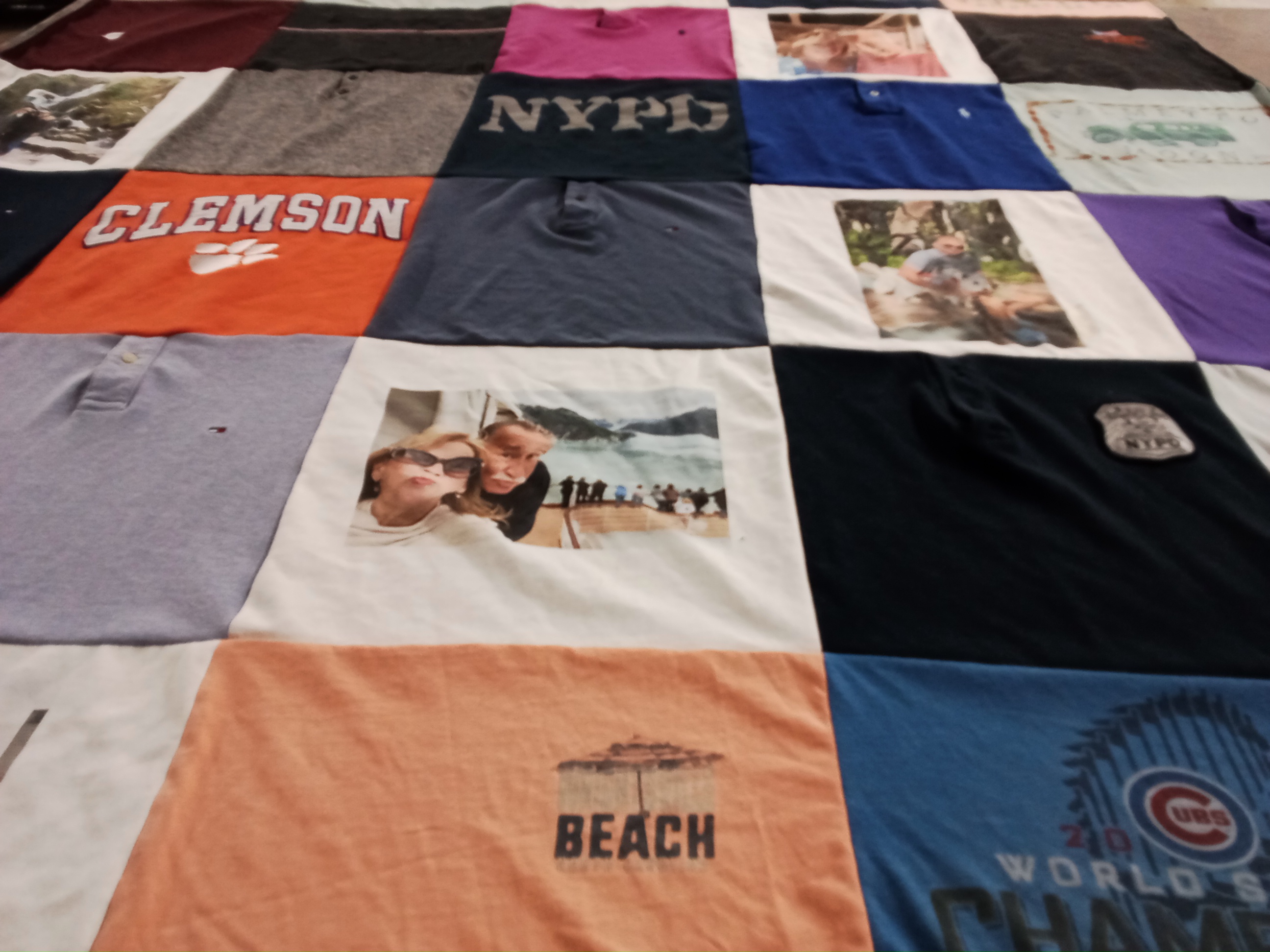 T-shirt quilt from clemson university by Susanne from GA