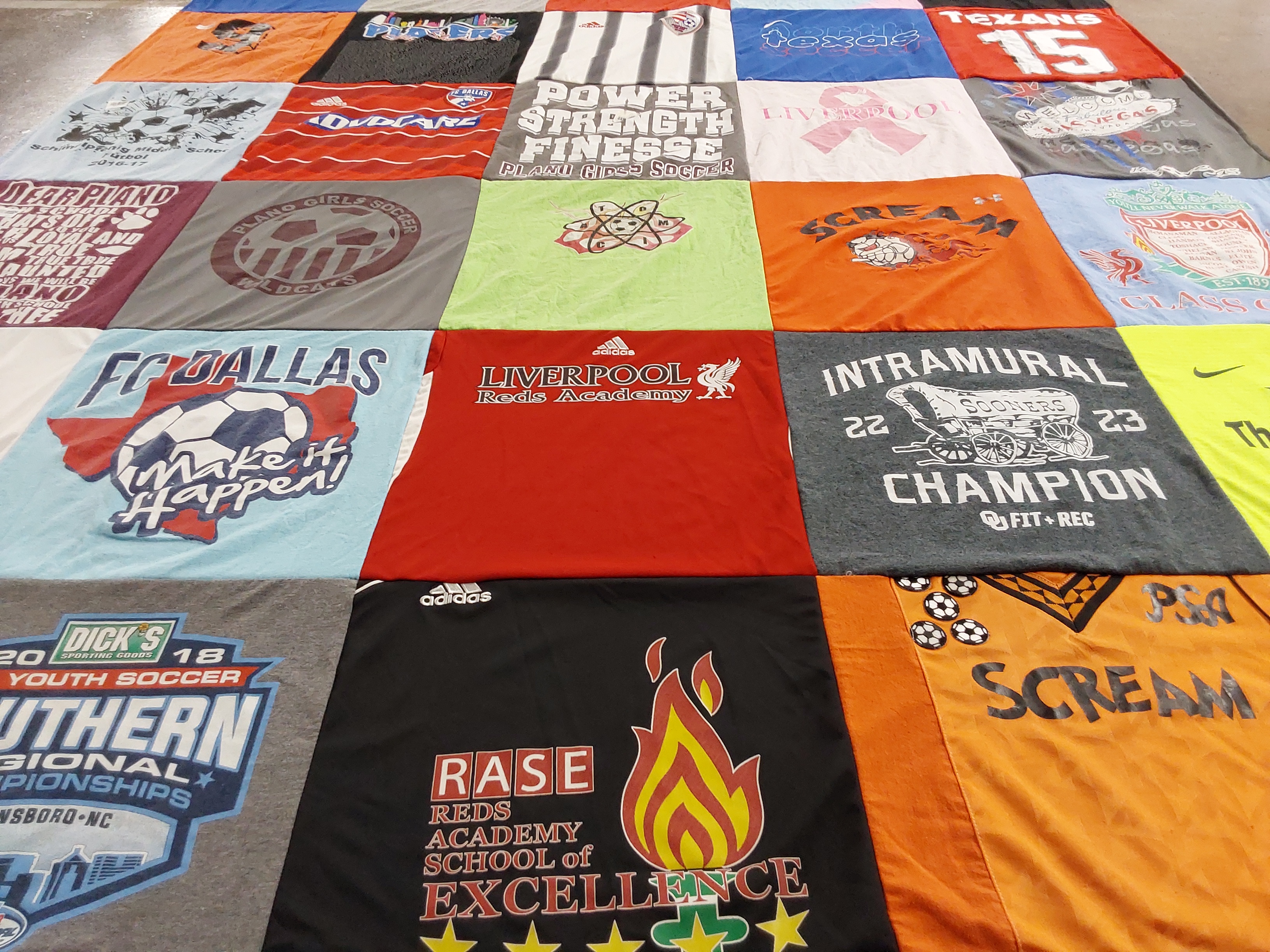 T-shirt quilt featuring fc dallas by Jill from TX