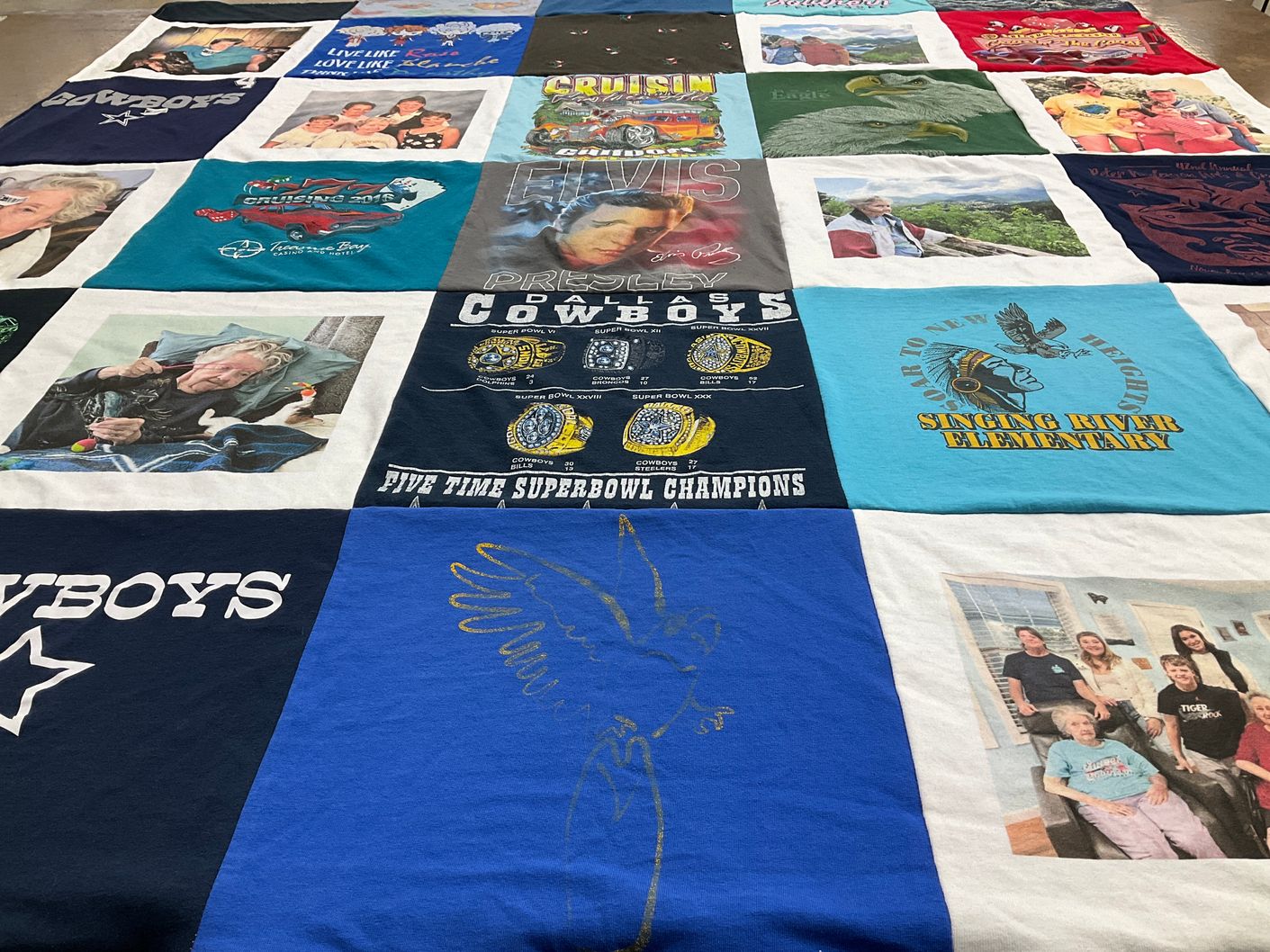 T-shirt quilt featuring dallas cowboys by Brandy from MS