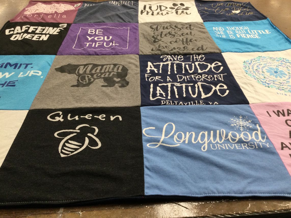 T-shirt quilt from longwood university by Jennie from VA