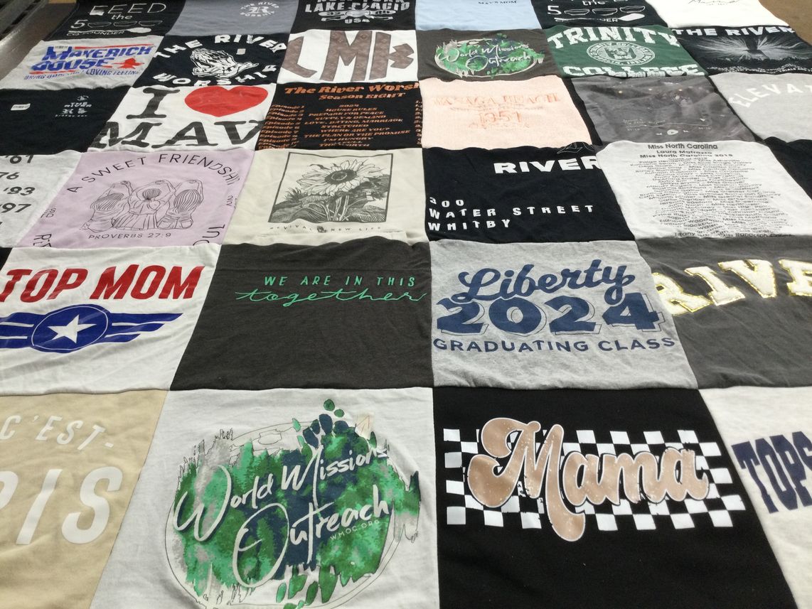 T-shirt quilt from trinity college by Lindsay from NC