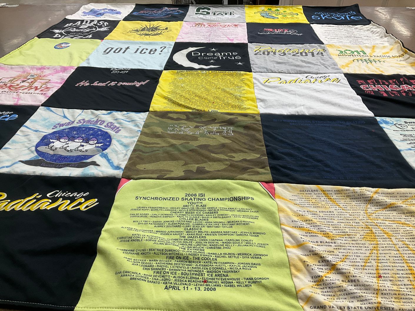 T-shirt quilt from grand valley state university by Karen from IL