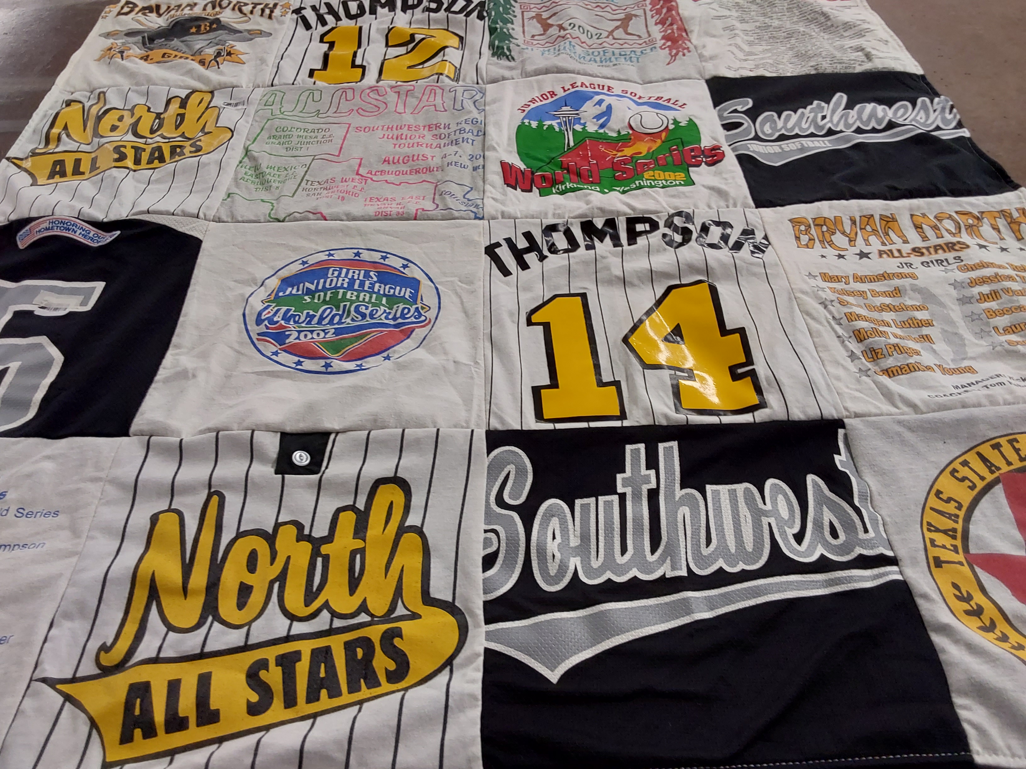 T-shirt quilt featuring bryan north all stars by Jessica from TX
