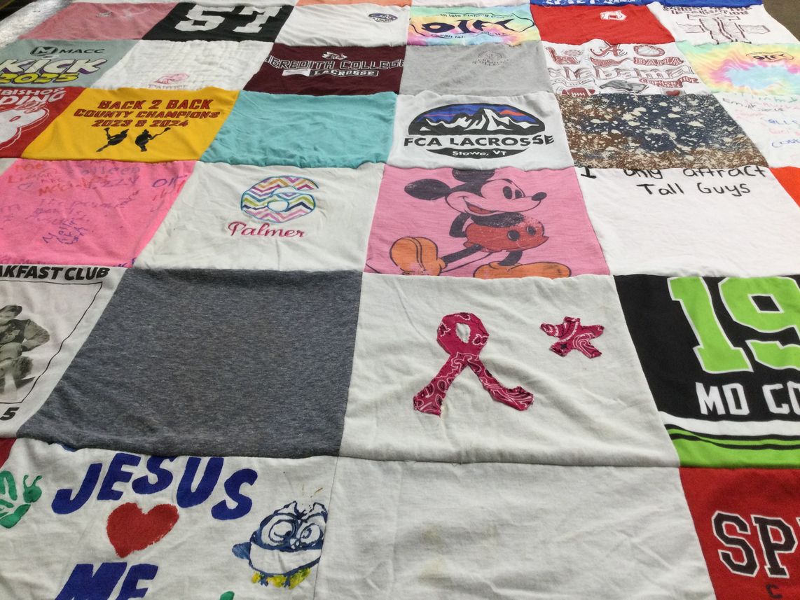 T-shirt quilt from meredith college by Christian from MD