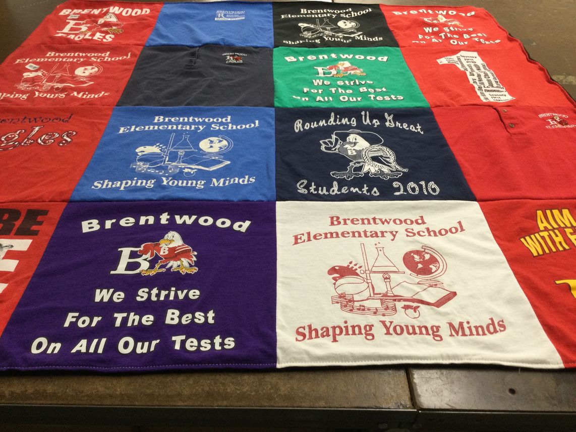 T-shirt quilt featuring brentwood eagles by Norma from NC