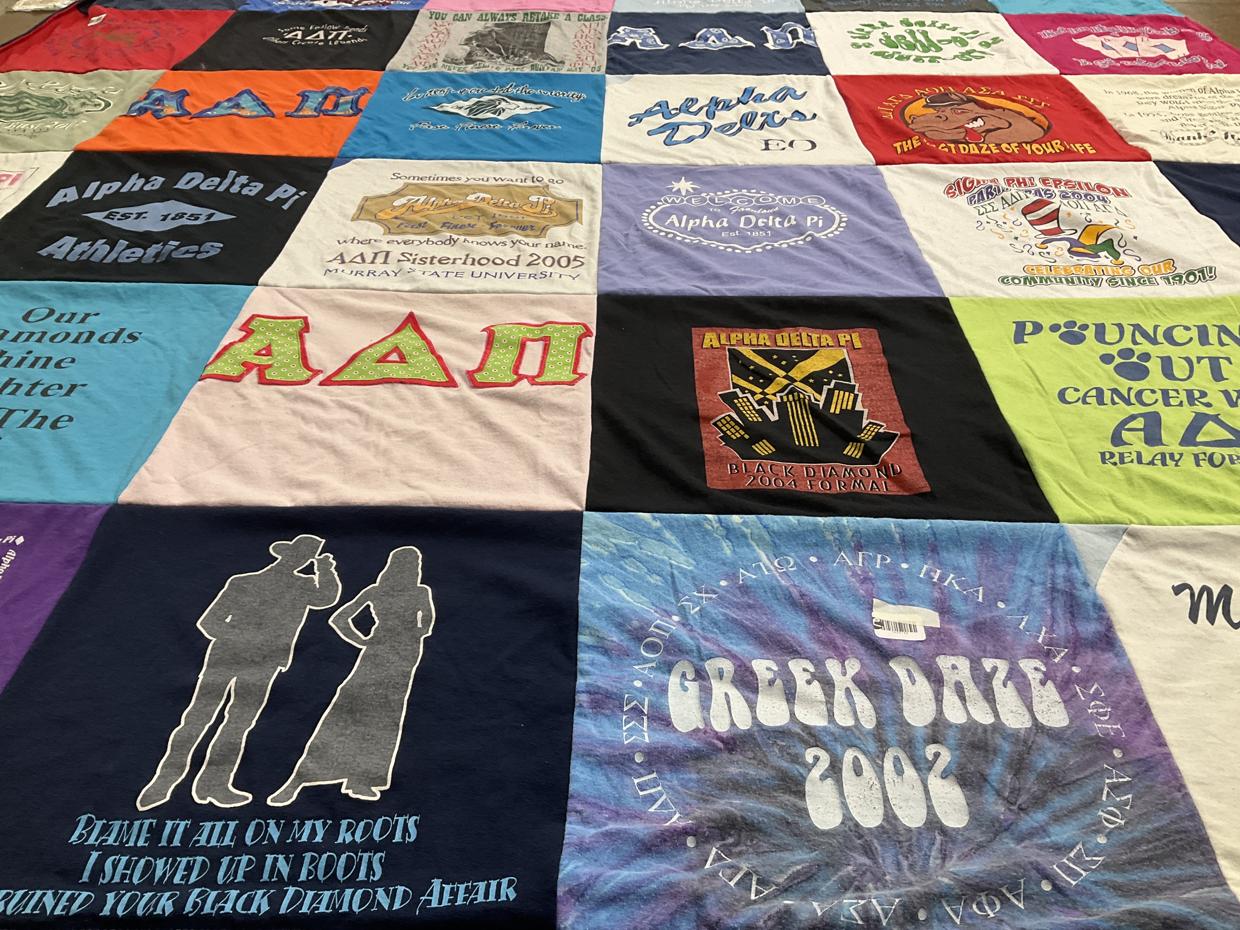 T-shirt quilt from murray state university by Lori from IN