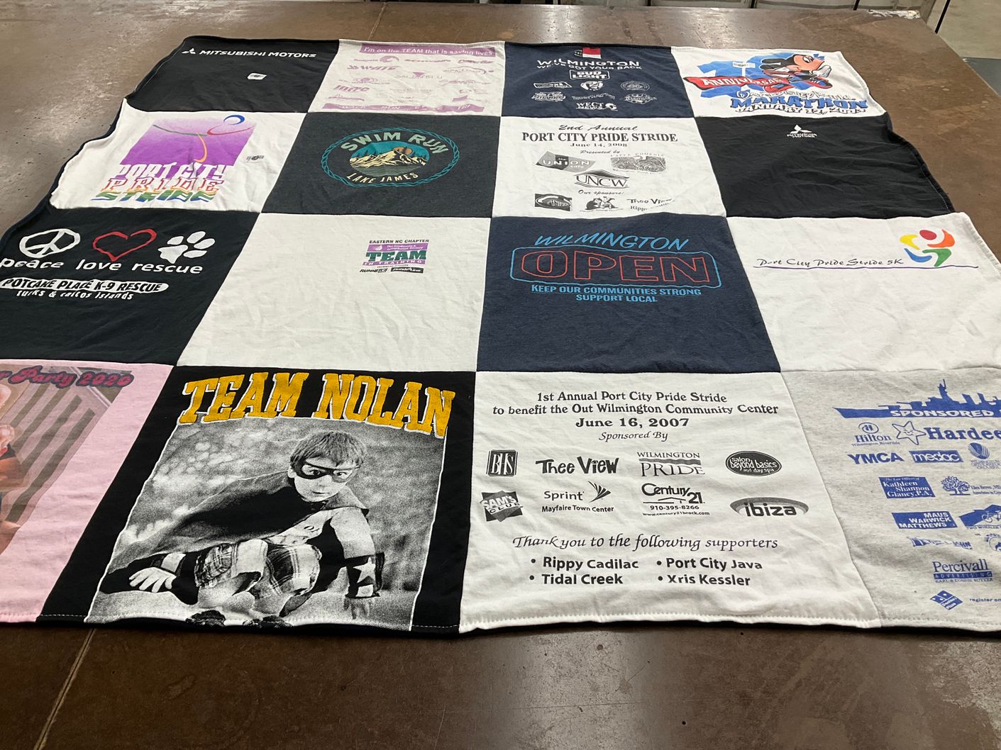 T-shirt quilt from university of north carolina wilmington by Robin  from NC