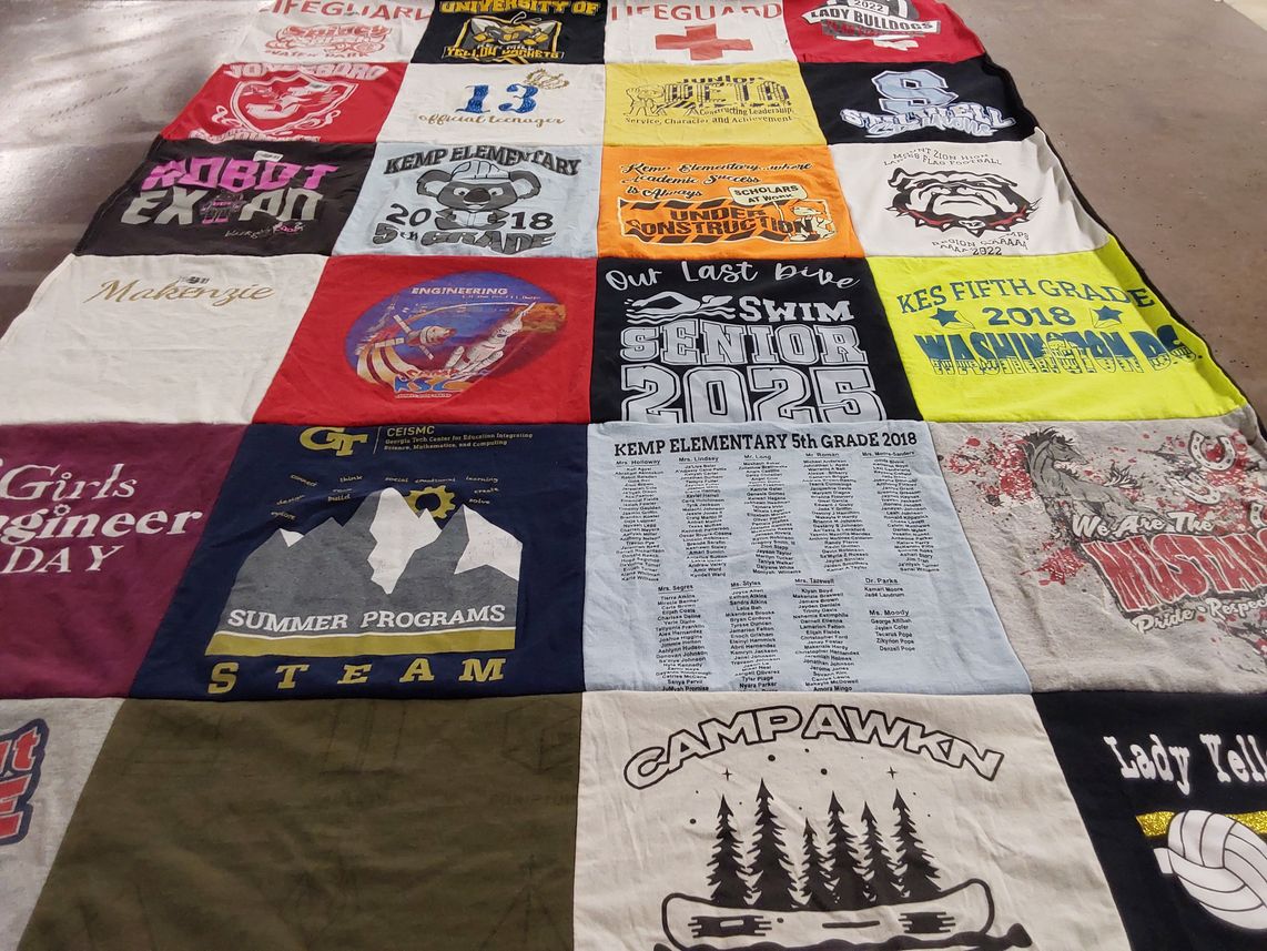 T-shirt quilt featuring lady bulldogs by LaTonya from GA