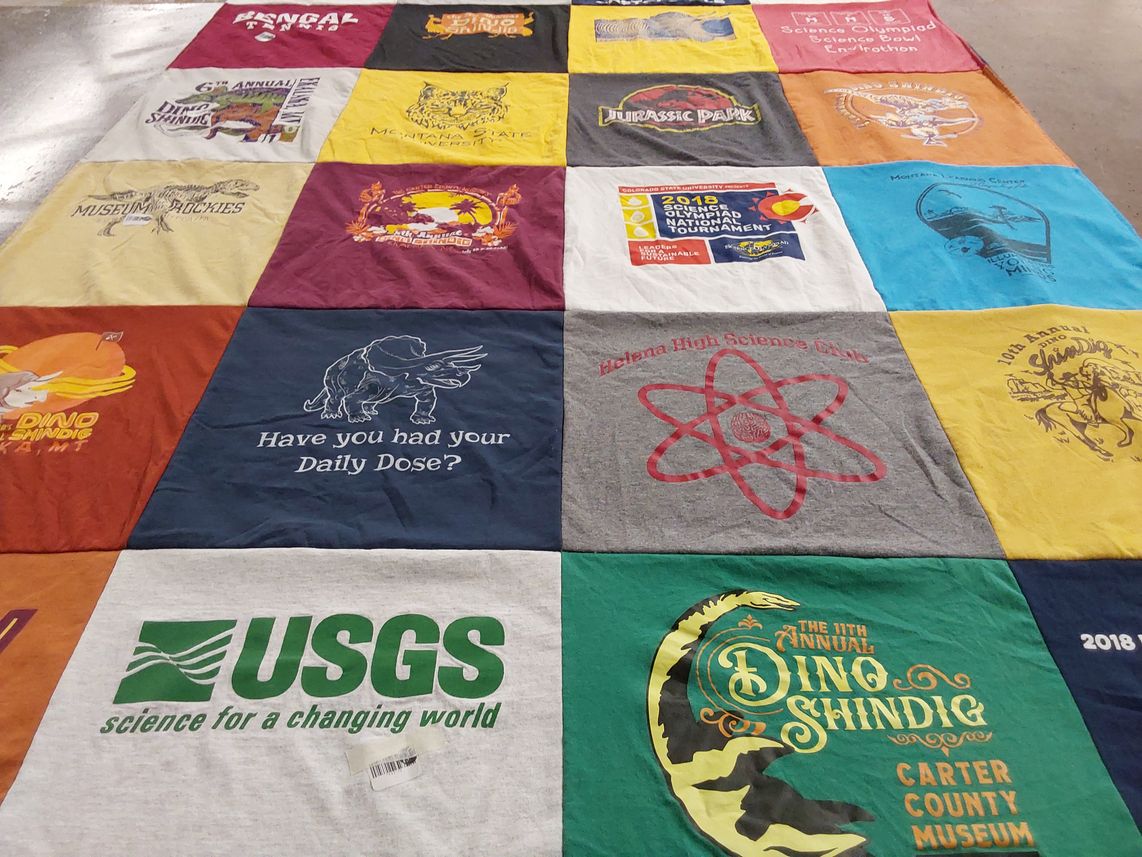 T-shirt quilt featuring bengal tigers by Vickie from MT
