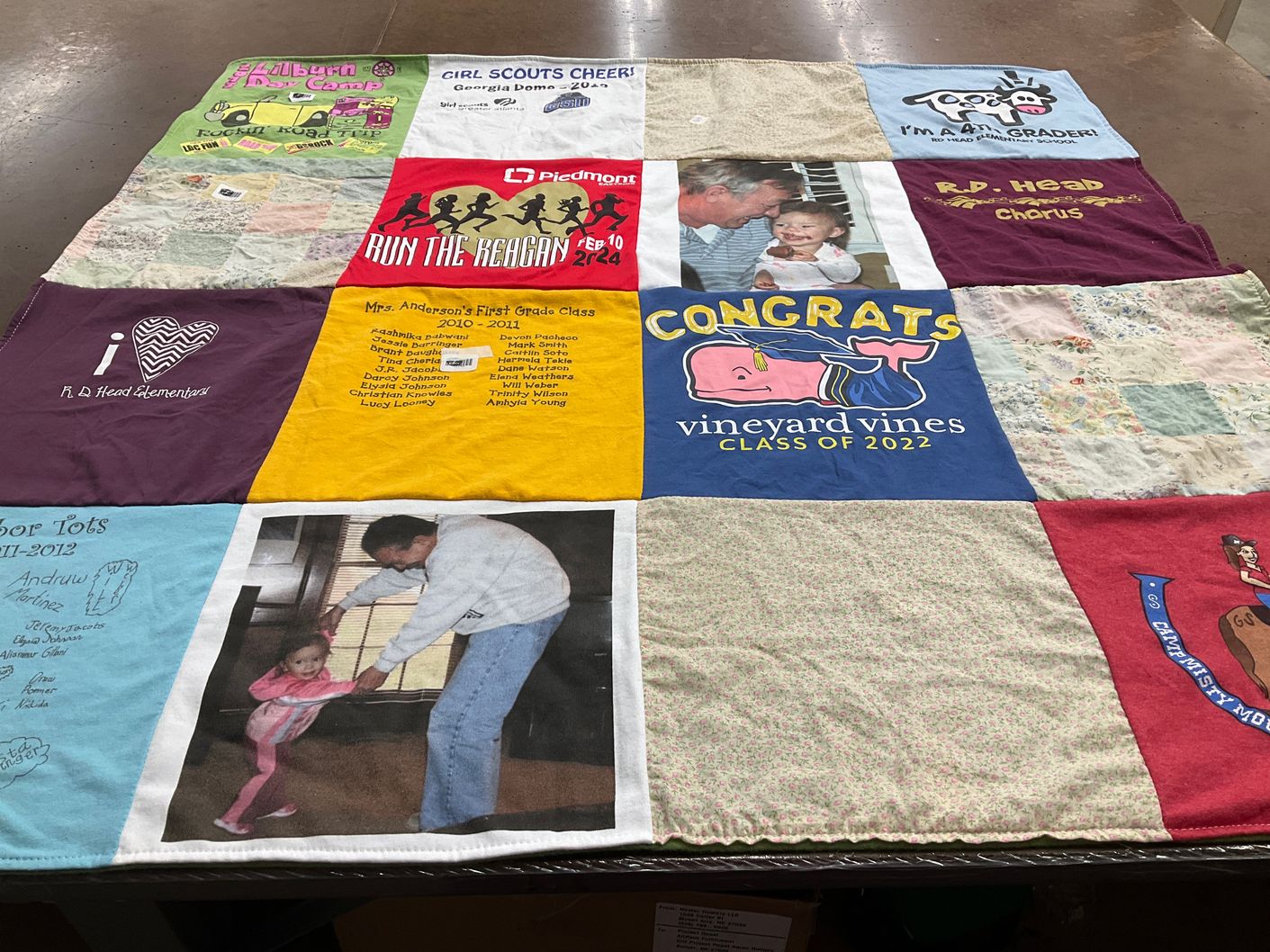 T-shirt quilt from r.p. head elementary school by Kimberly from GA