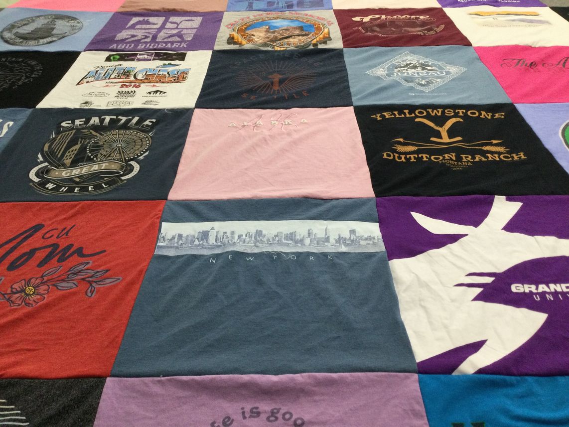 T-shirt quilt from grand canyon university by Sheryl from NM
