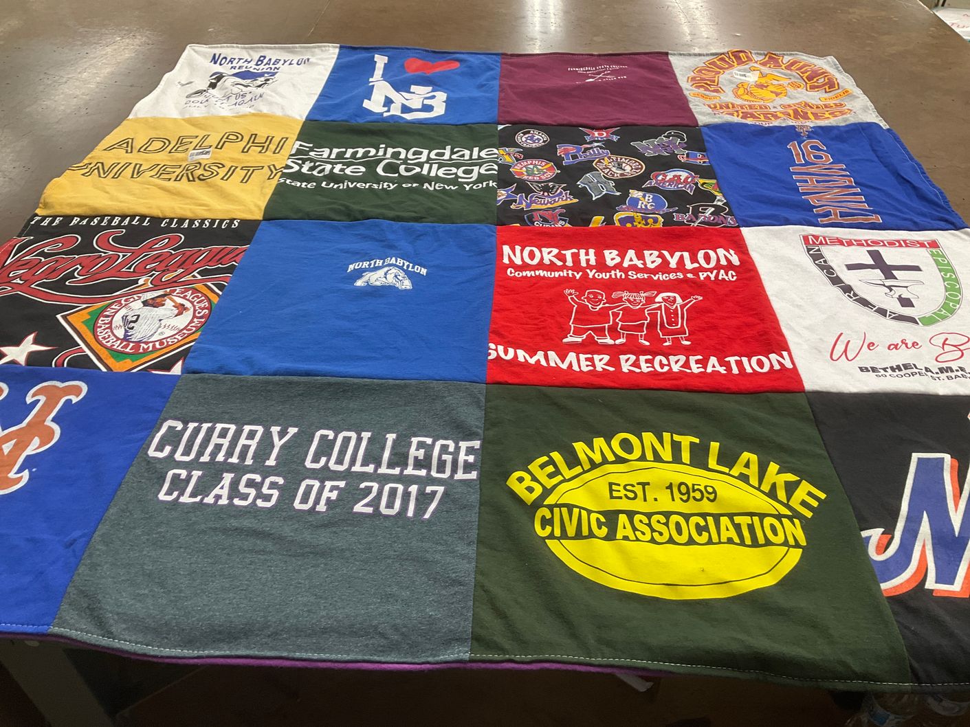 T-shirt quilt featuring new york mets by Vanda from NY