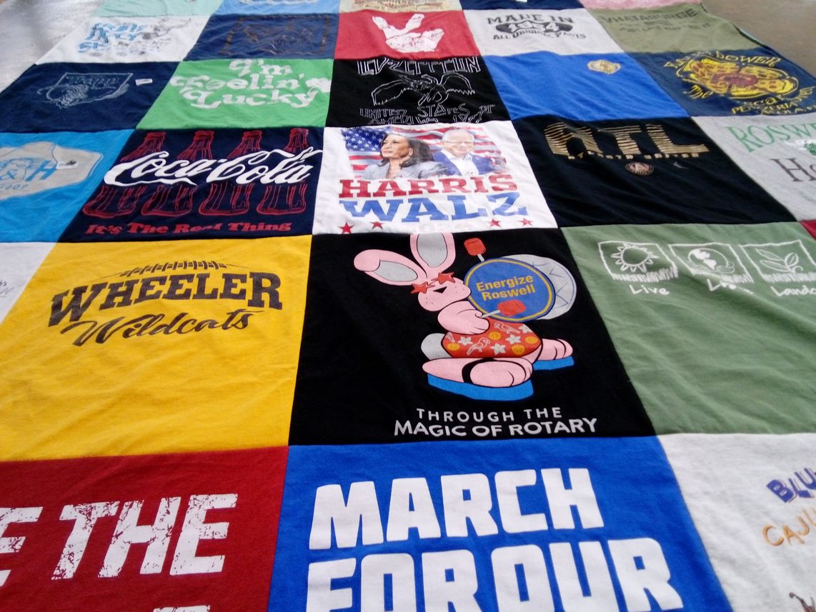 T-shirt quilt from wheeler high school by Edward from GA