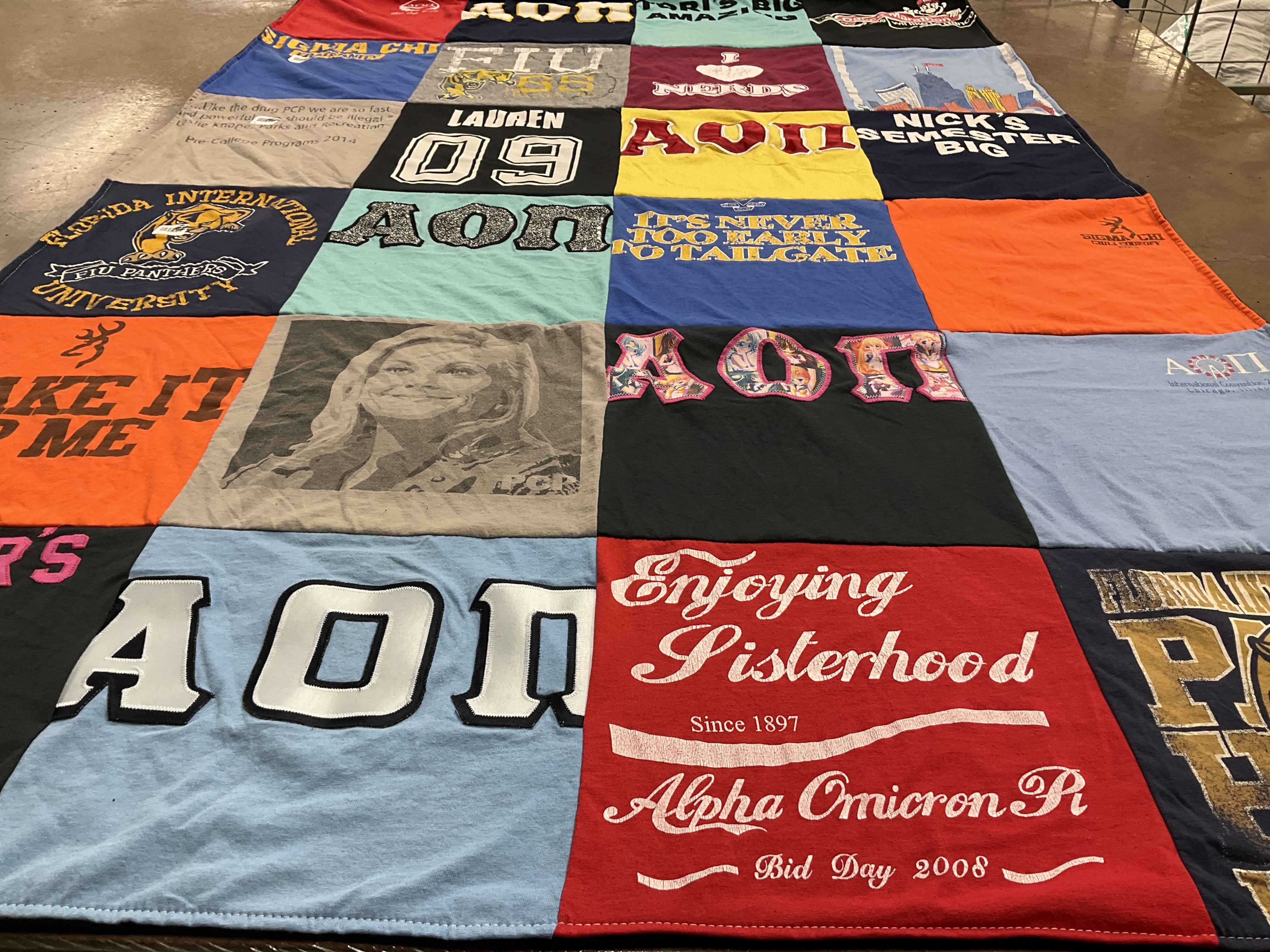 T-shirt quilt featuring florida international university panthers by Lauren from FL