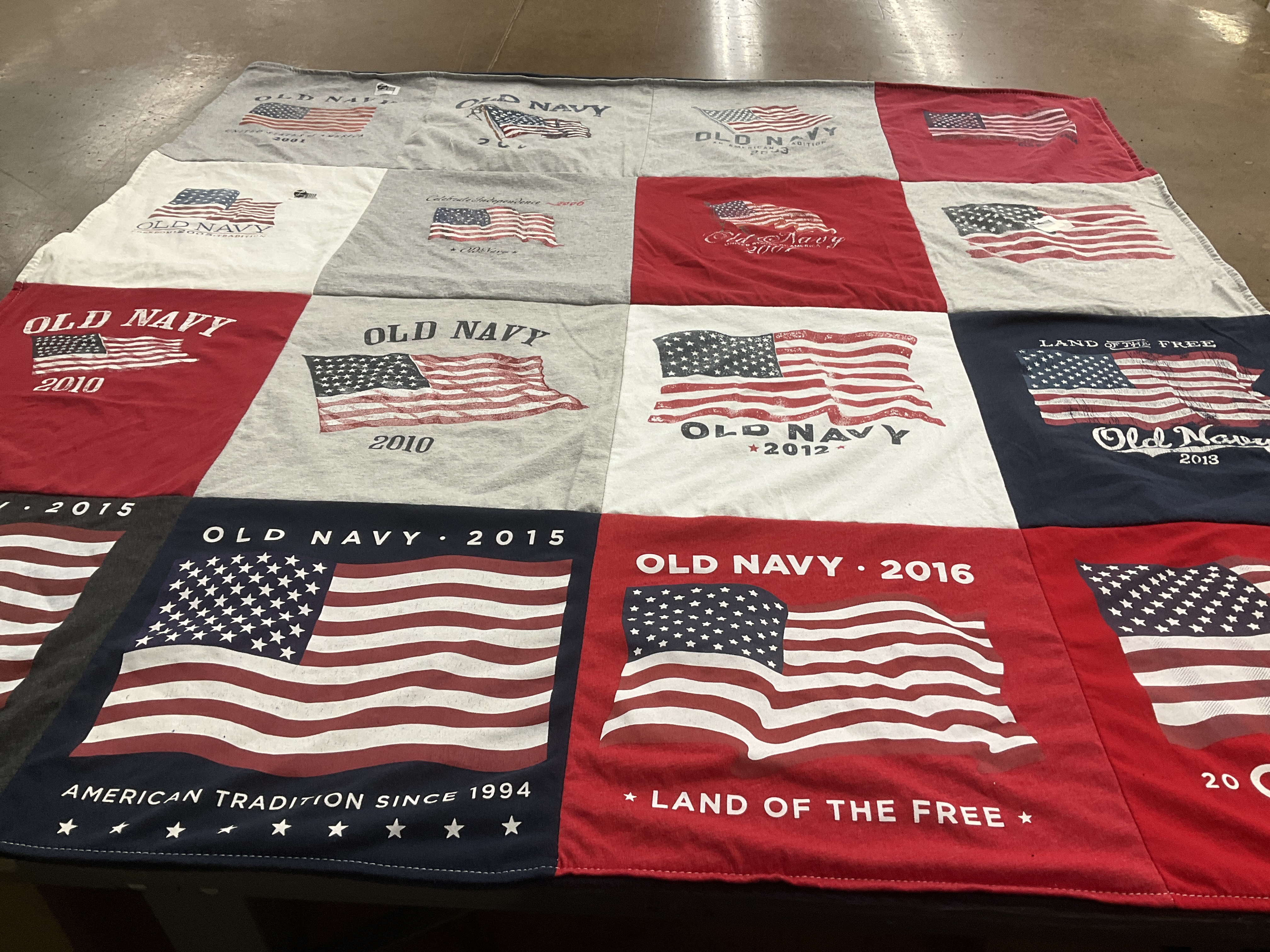 T-shirt quilt with clothing, fashion themes by Lisa from MN