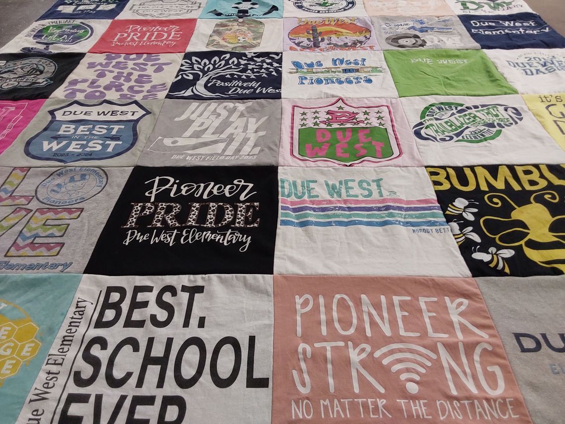 T-shirt quilt from due west elementary by Carmen from GA