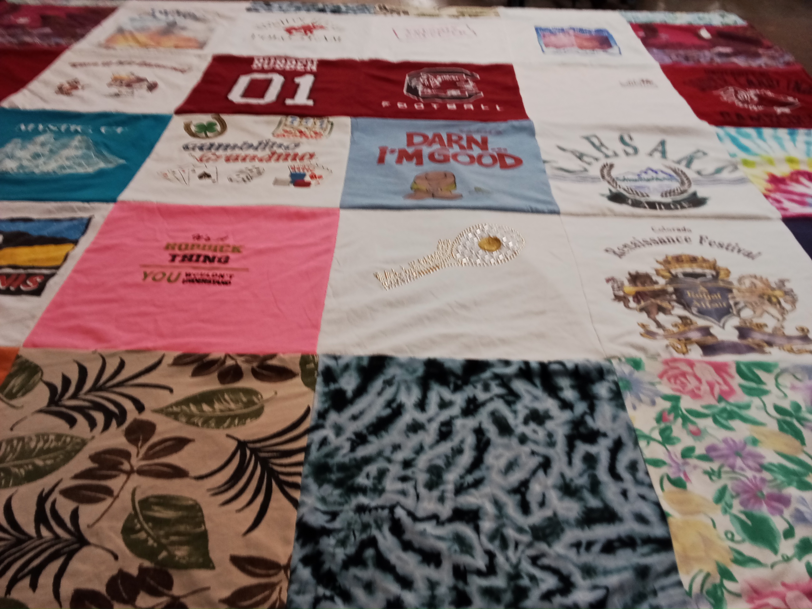 T-shirt quilt with fashion, decor themes by Natasha from FL