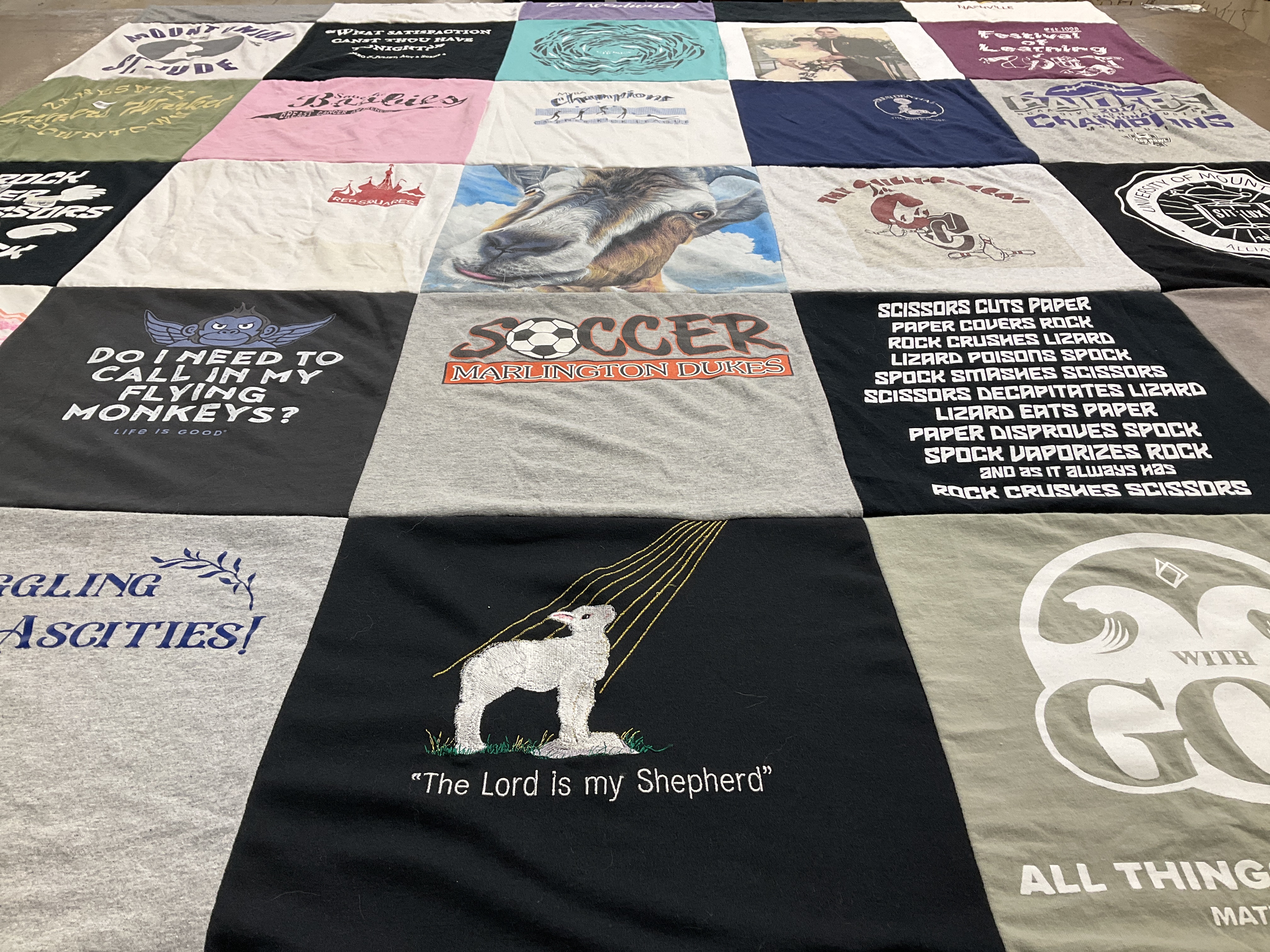 T-shirt quilt featuring marlinton dudes by Michael from OH