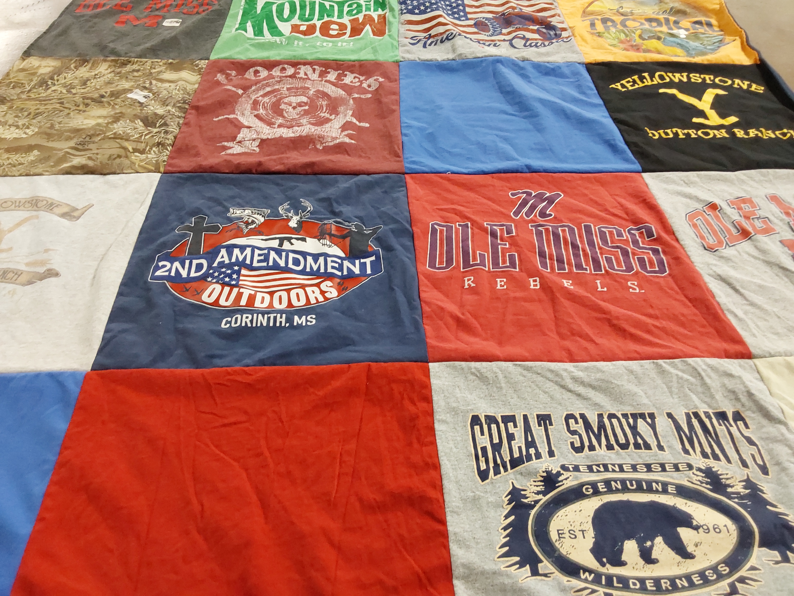 T-shirt quilt from ole miss university by Vicky from MS