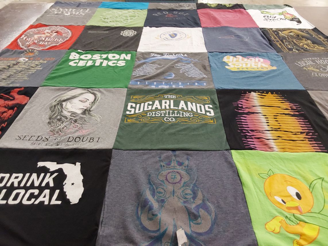 T-shirt quilt featuring boston celtics by Christine from FL