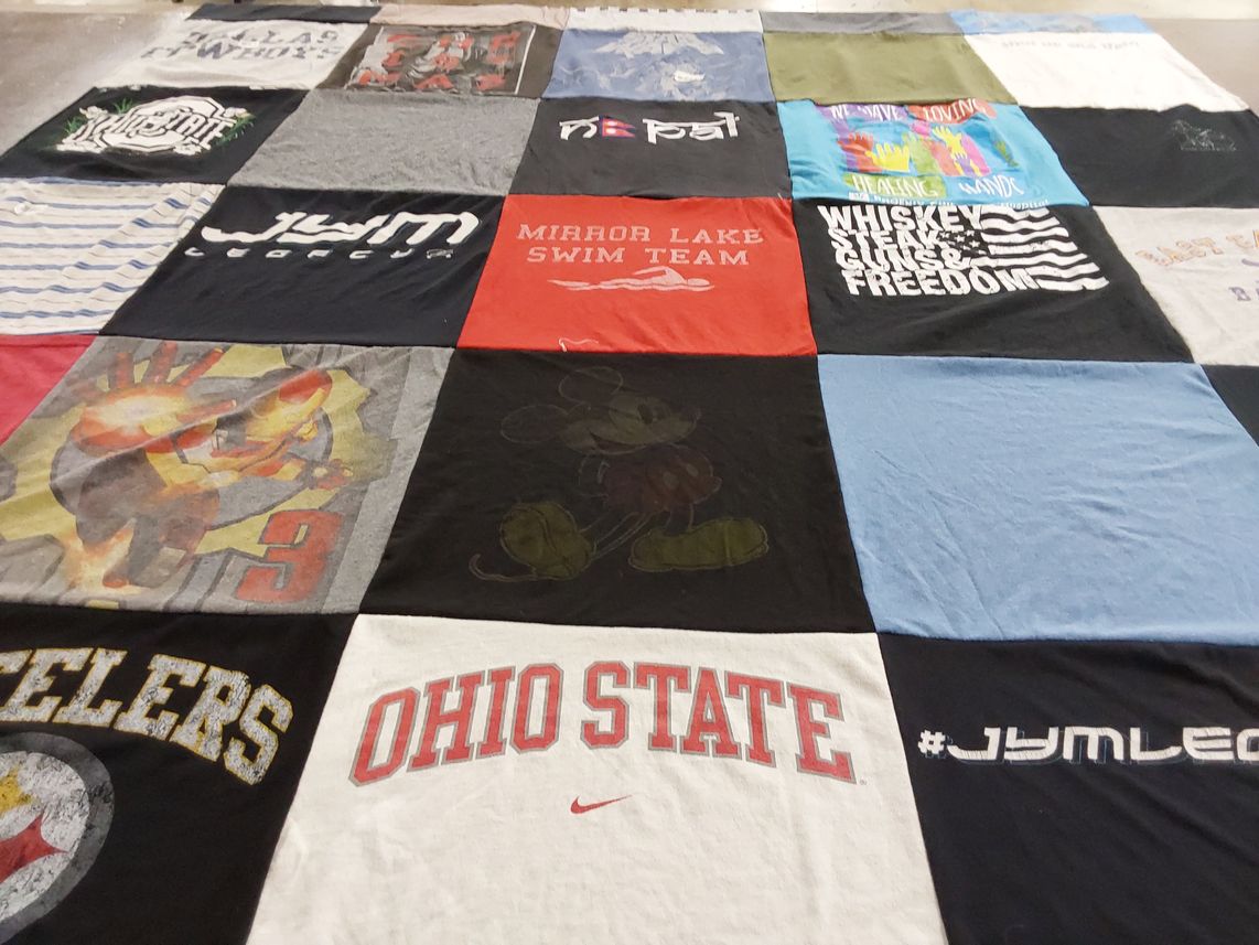 T-shirt quilt from ohio state university by Rick from KS