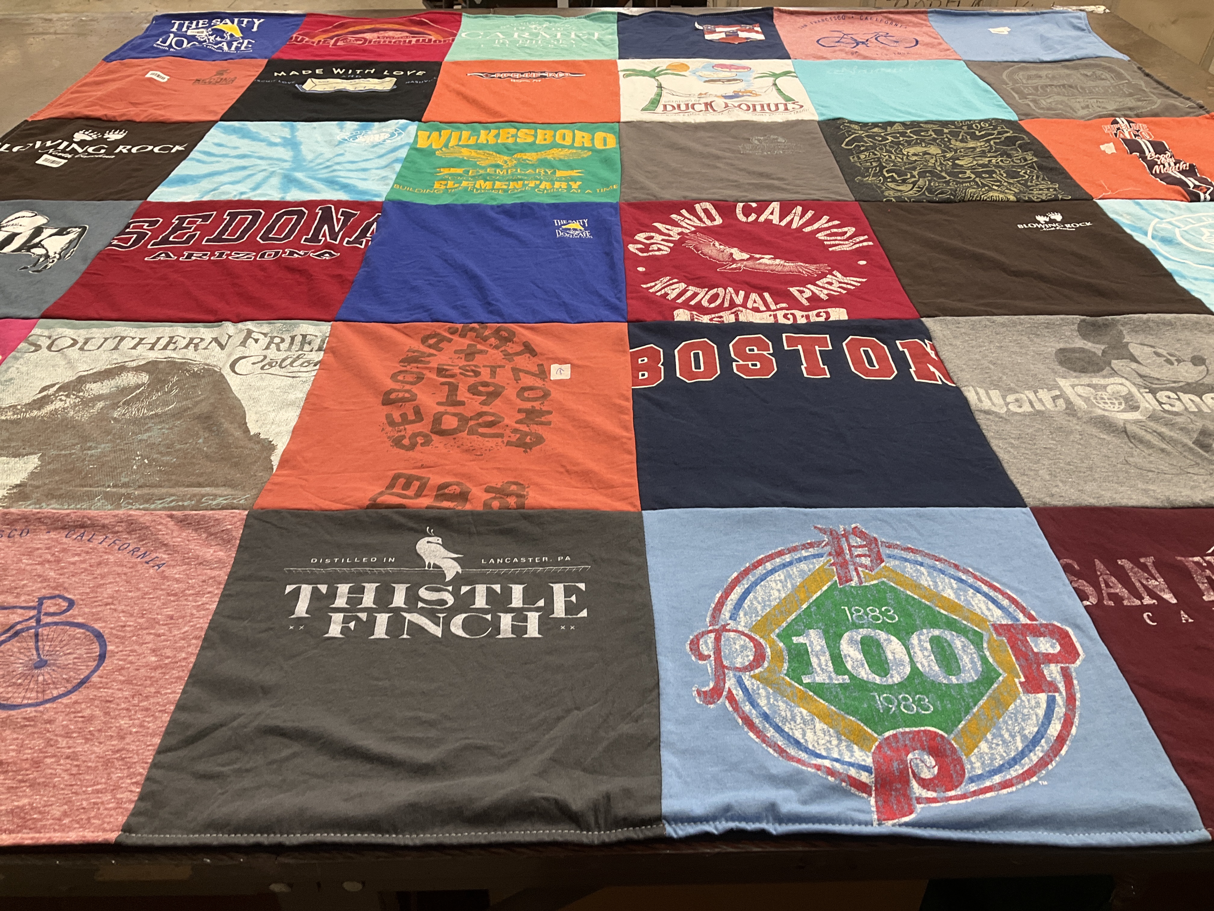 T-shirt quilt from southern friends college by Lauren from PA