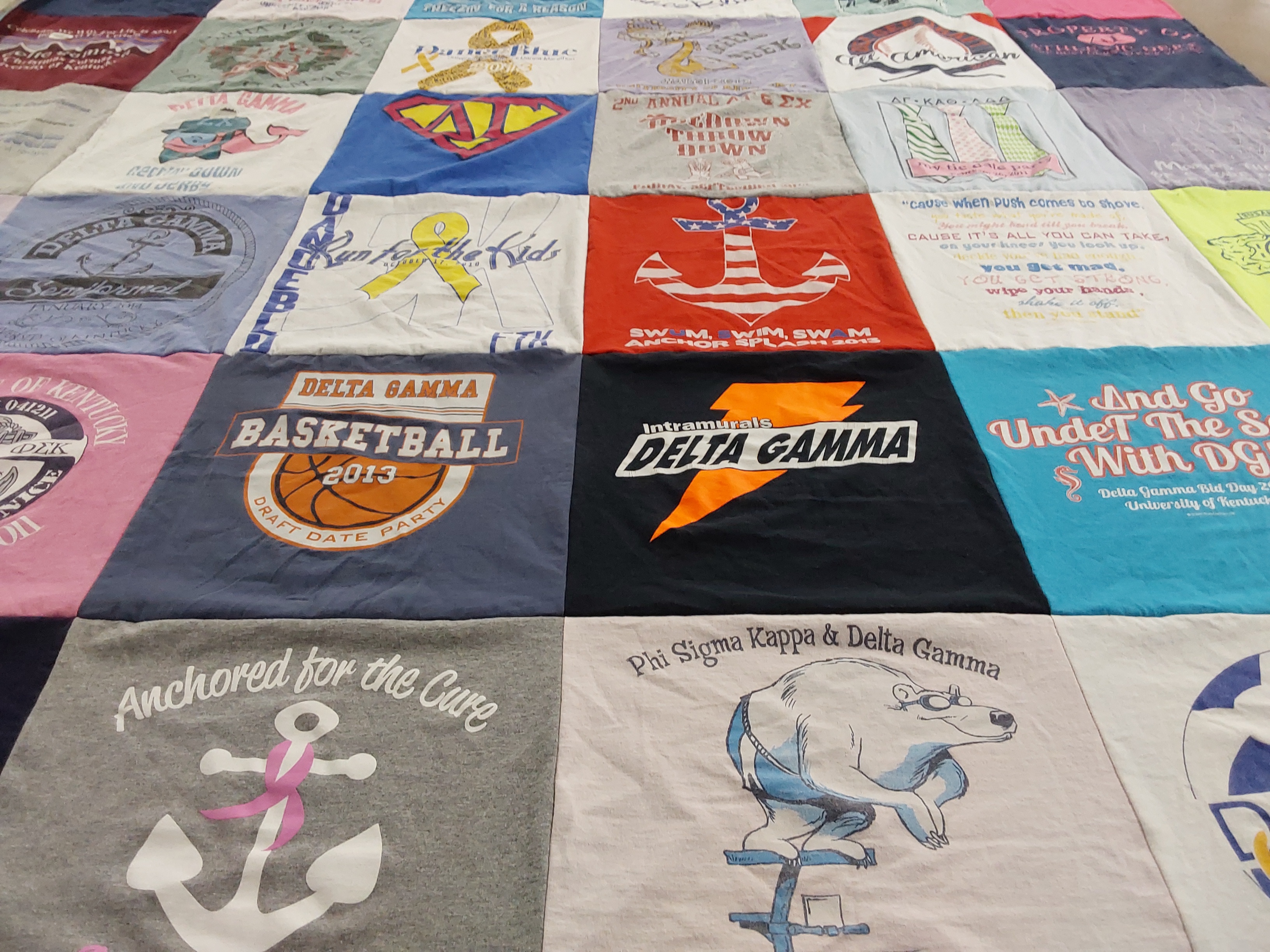 T-shirt quilt from university of kentucky by Cori from KY