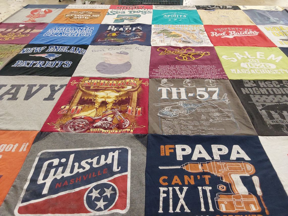T-shirt quilt featuring new england patriots by Joe from MA