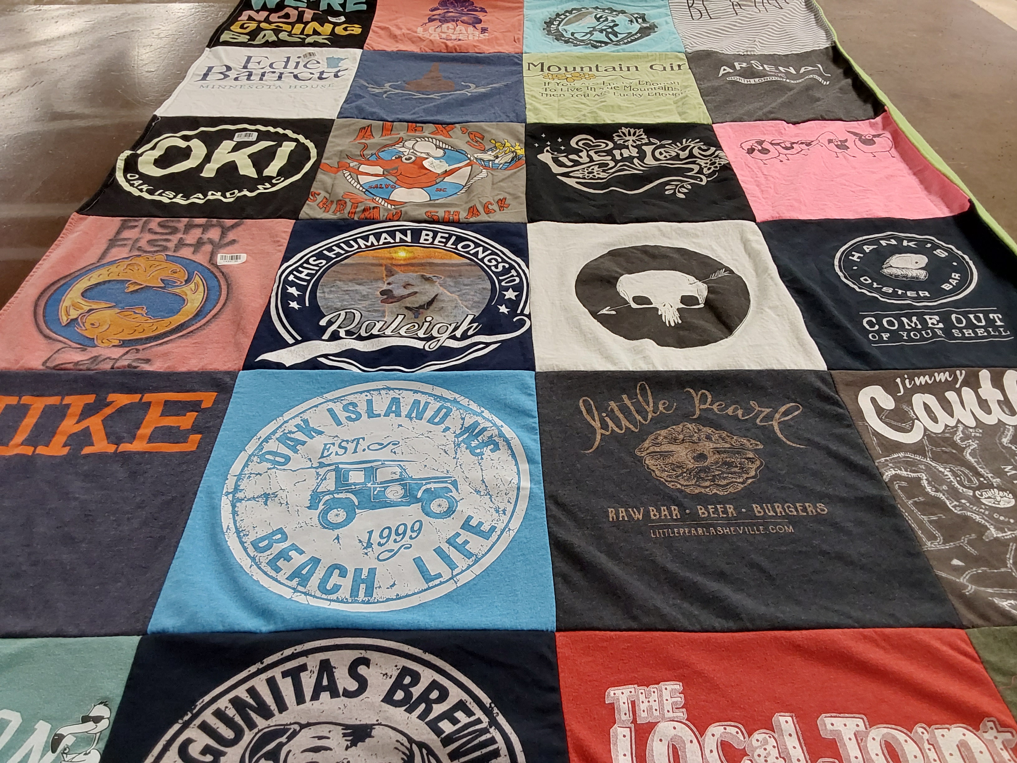 T-shirt quilt from university of raleigh by Anne from NC