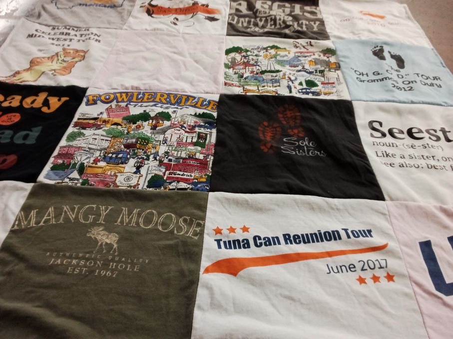 T-shirt quilt from regis university by Karen from MI