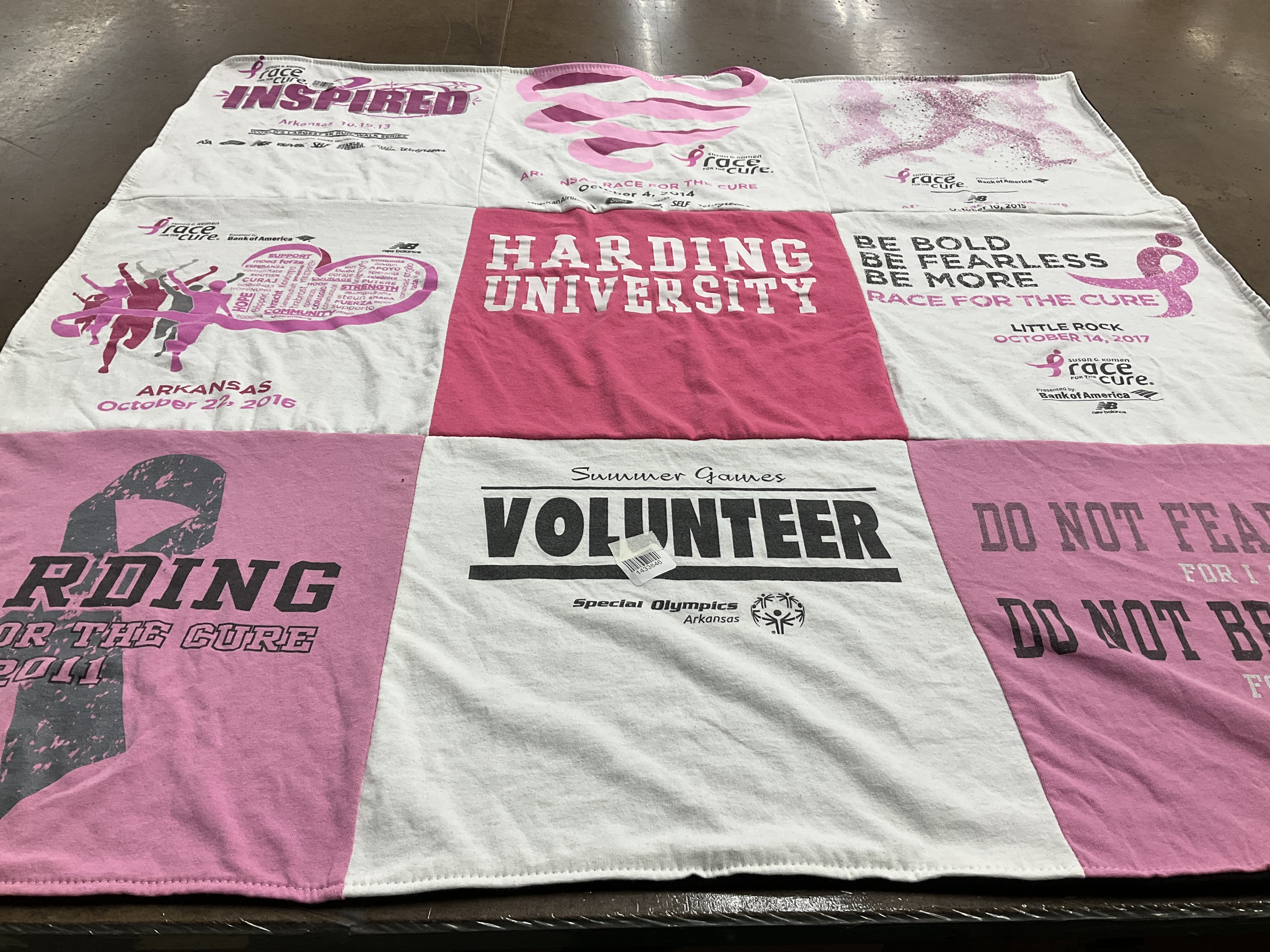 T-shirt quilt from harding university by Emily from OH