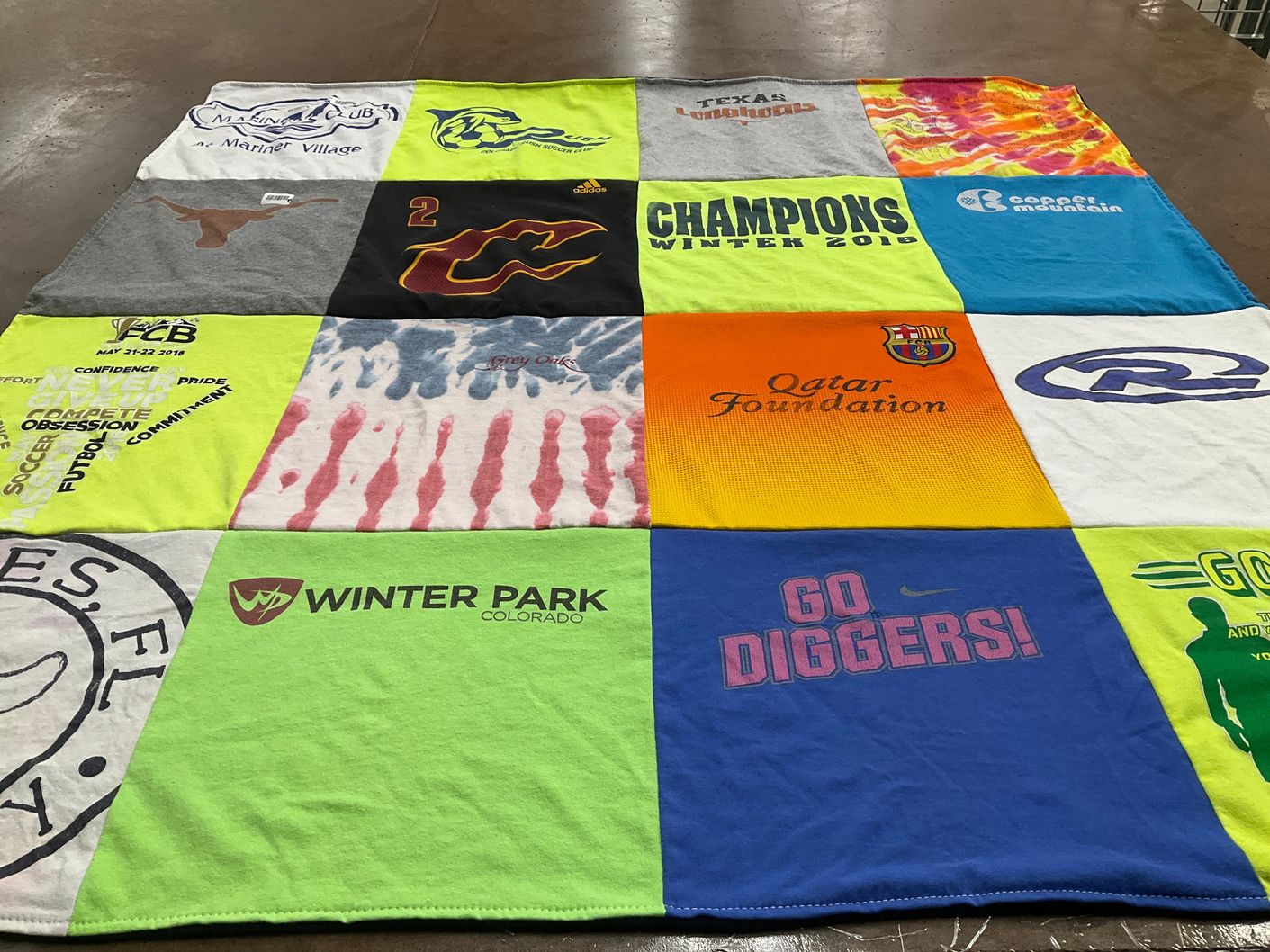T-shirt quilt featuring texas longhorns by Natalie from CO
