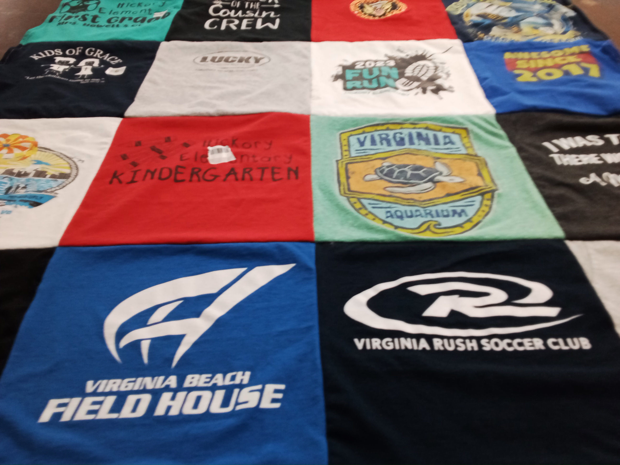 T-shirt quilt featuring virginia rush soccer club by Suzanne from VA