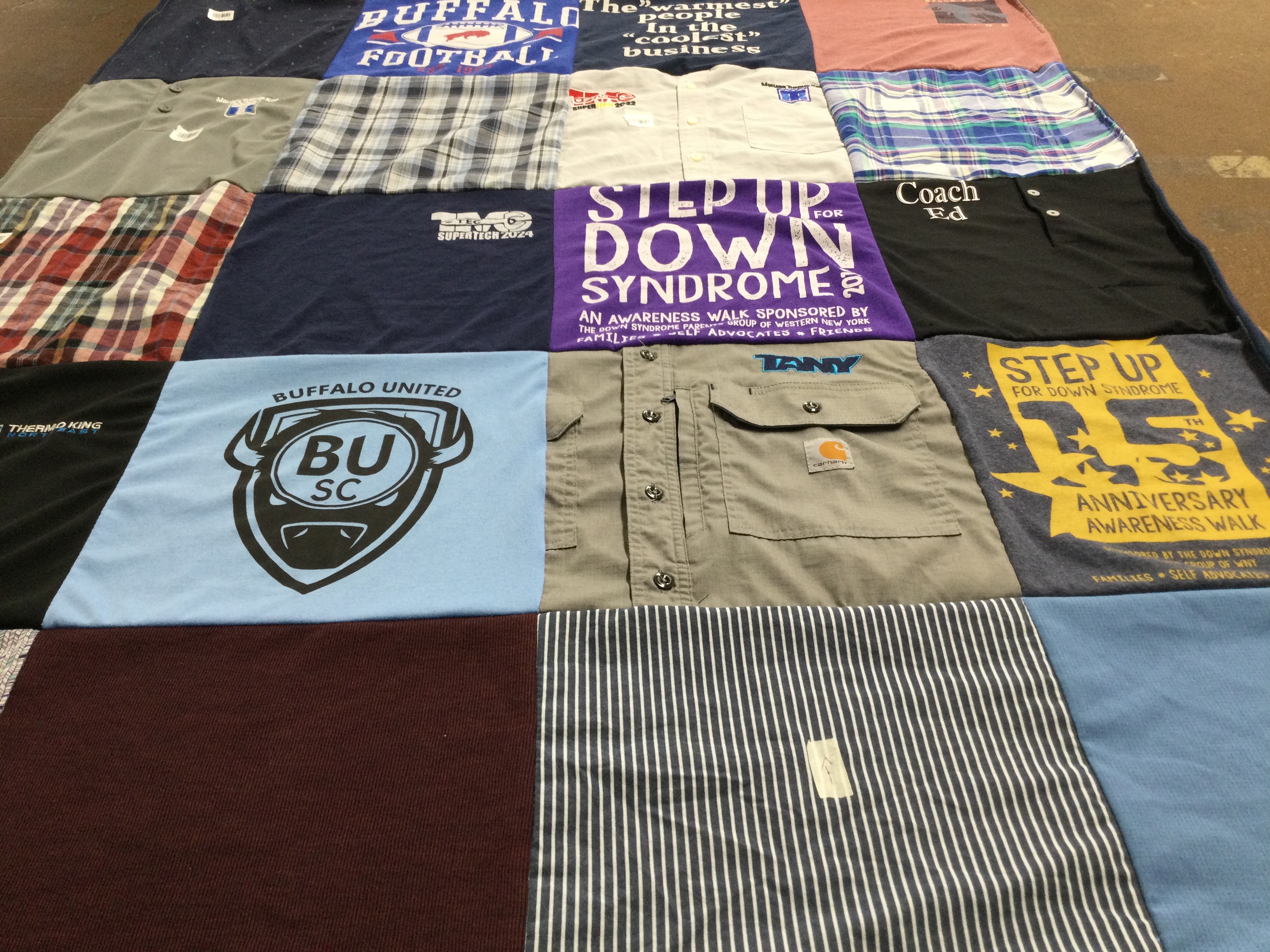 T-shirt quilt featuring buffalo united soccer club by Kathryn from NY