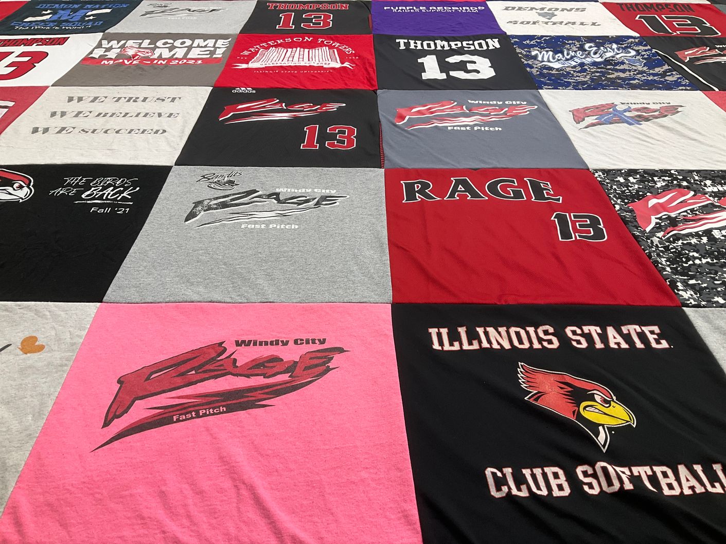 T-shirt quilt from illinois state university by Kyanna from IL